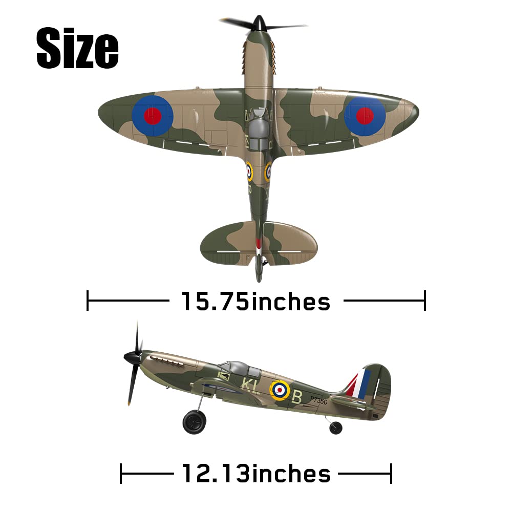 ANTSIR RC Plane Spitfire Fighter, 4 Channel Remote Control Airplane with Gyro System for Adults