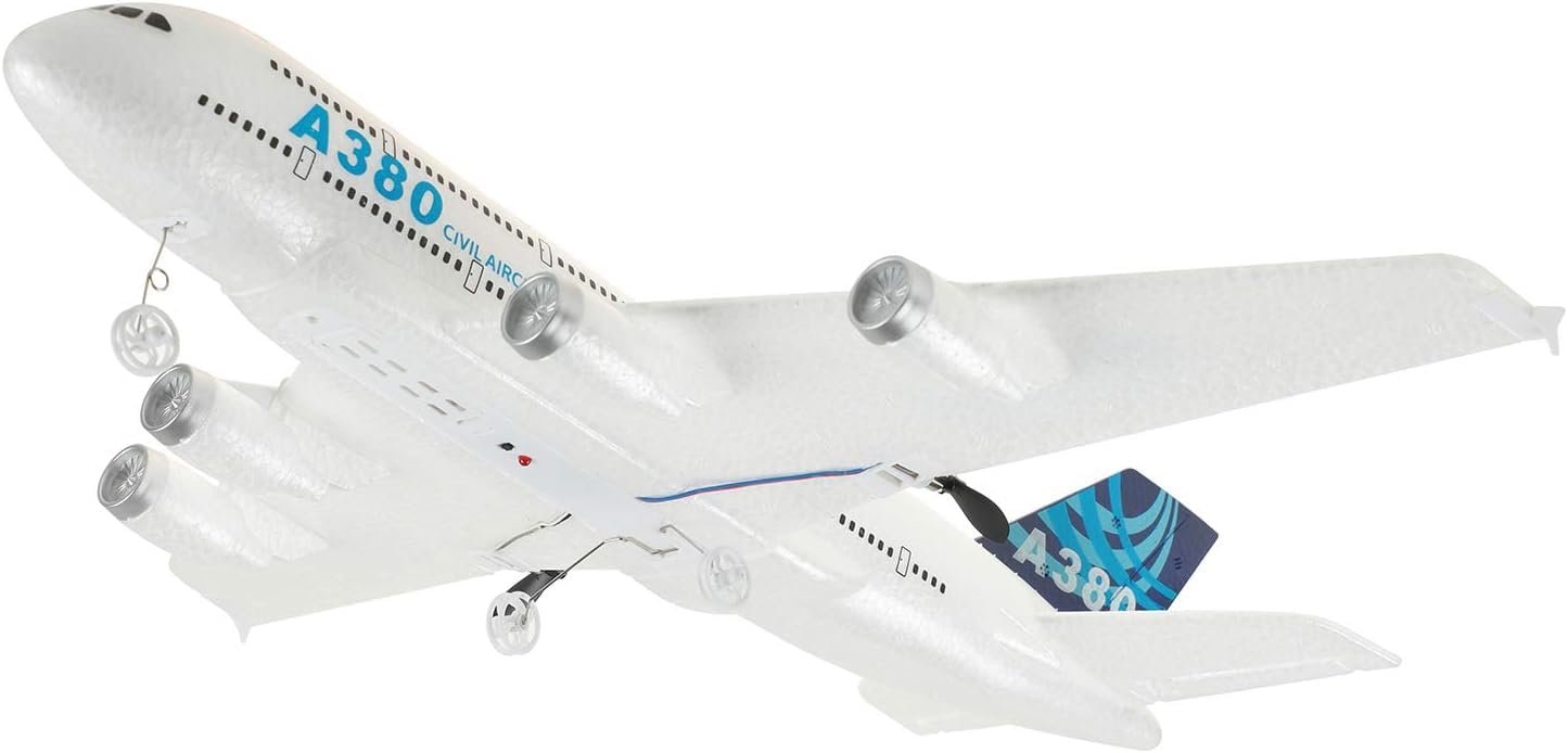 LBKR Tech RC Plane,Airbus A380 Remote Control Airplane Ready to Fly, 2 Channels RC Airplane,Remote Control Plane for Kids Boys Children Adults Beginners