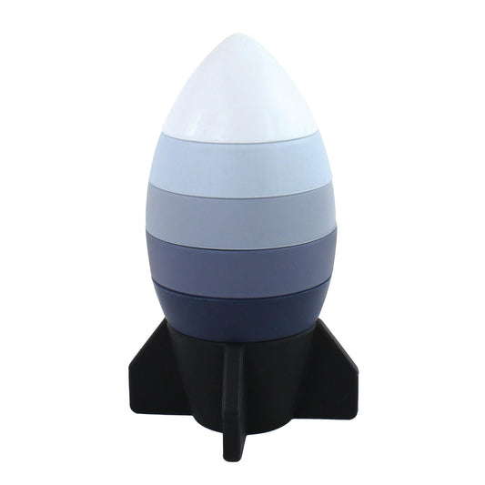 Hudson Baby Silicone Stacking Toy, Rocket, One Size