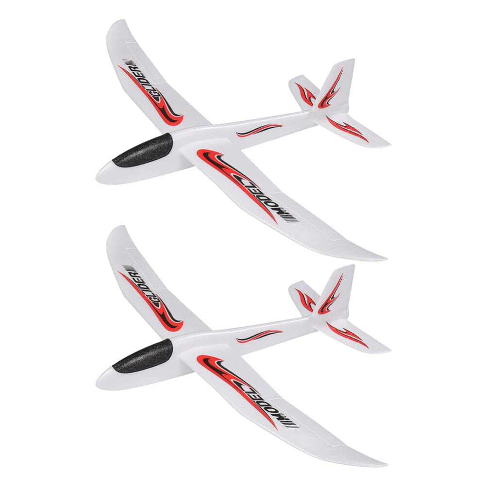 Alasum Foam Glider, 2Pcs Foam Glider Airplane Toy, 39 inch Throwing Foam Plane Catapult Flying Plane Model Toy for Outdoor Sports Toys Birthday Gifts for Boys Girls