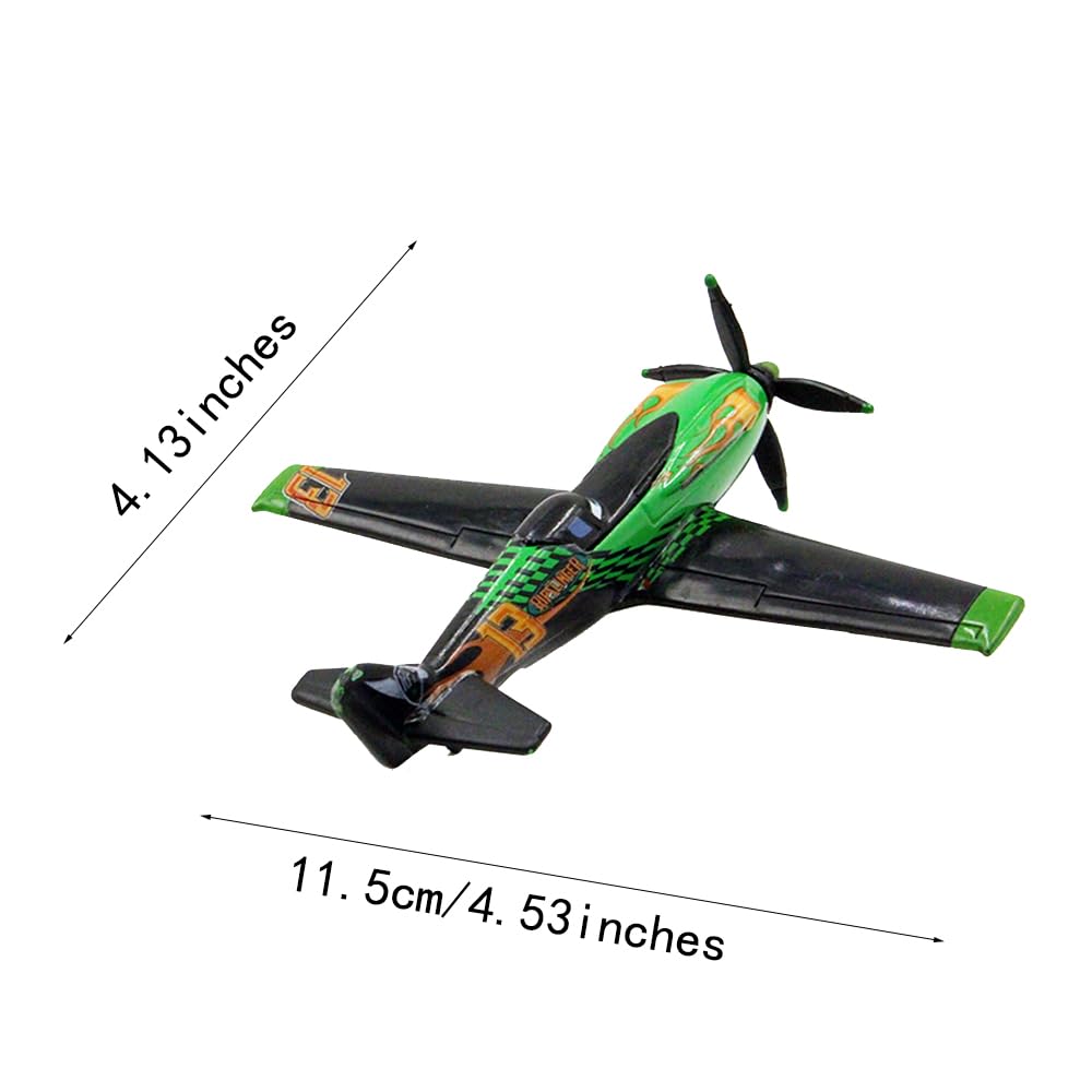 5 Pack Movie Planes Metal Diecast Airplane Toy Set, Including No. 7 Dusty, No. 5 Chupacabra, No.00 Zed, No. 13 Ripslinger and Bravo 113 (5 Pack Planes Set E)