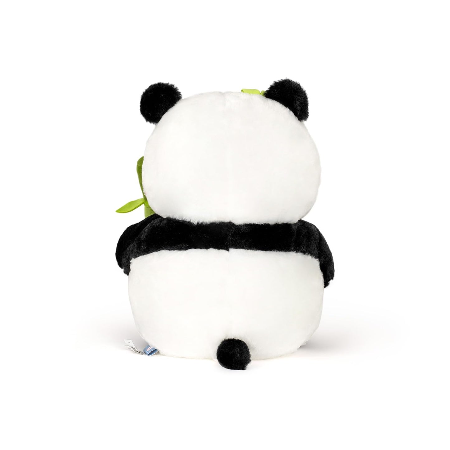 Wanwu World Panda Stuffed Animal 9'' Soft Bear Plush Toys with Bamboo Stuffed Panda Plushies Cute Doll Gifts Black and White (9inch