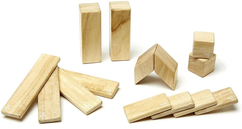14 Piece Tegu Magnetic Wooden Block Set Natural