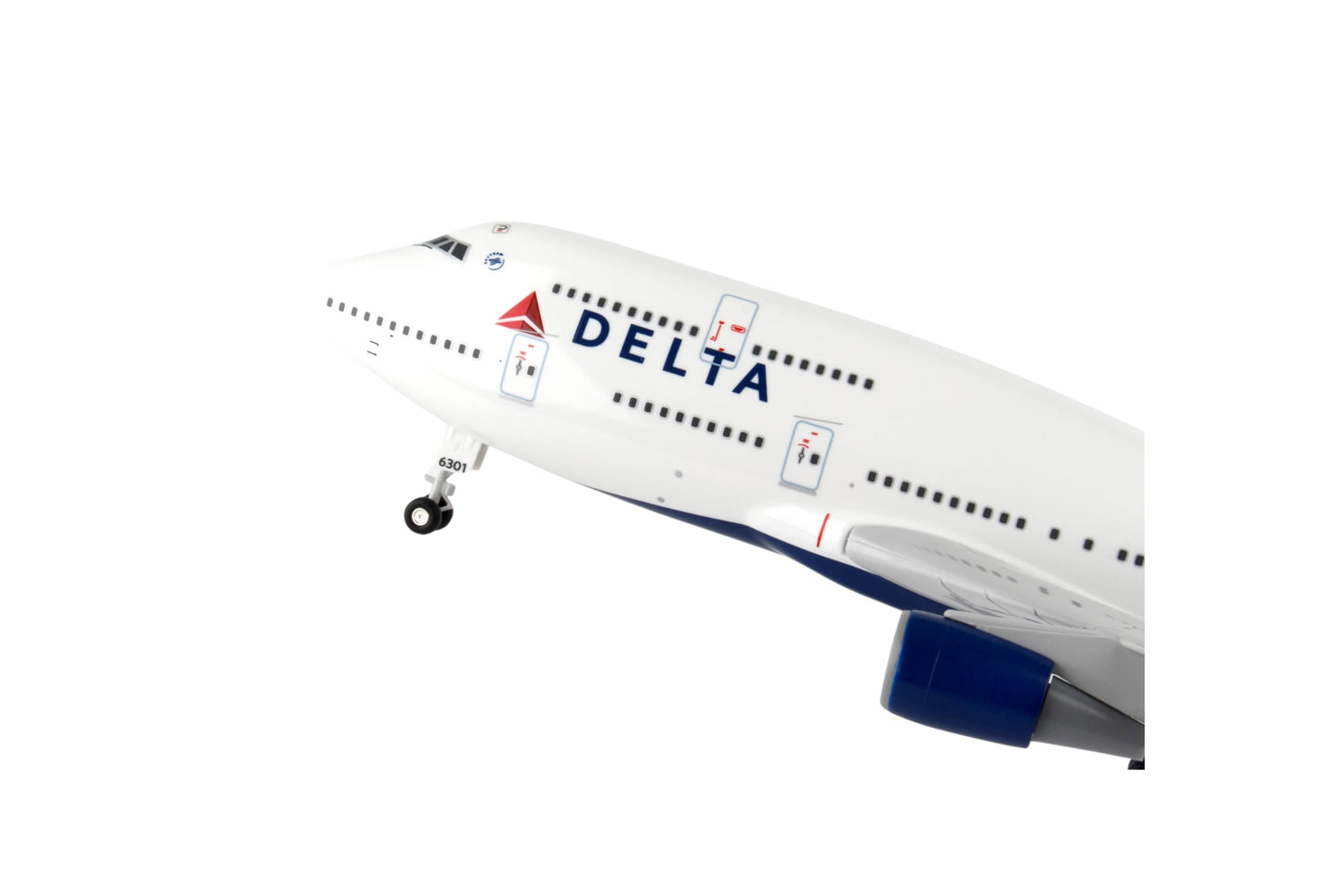 Daron Skymarks Delta 747-400 Airplane Model Building Kit with Gear, 1/200-Scale , White