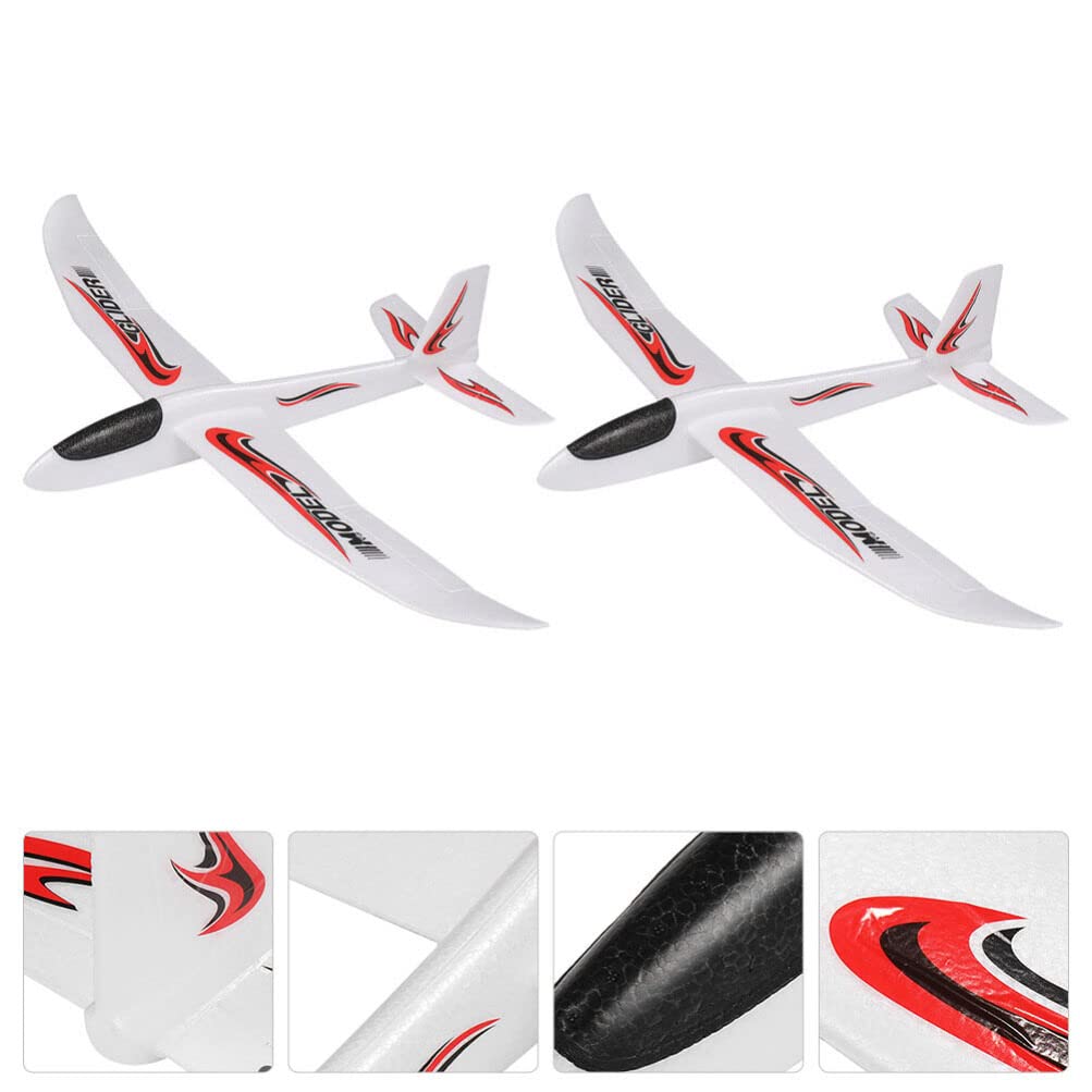 Alasum Foam Glider, 2Pcs Foam Glider Airplane Toy, 39 inch Throwing Foam Plane Catapult Flying Plane Model Toy for Outdoor Sports Toys Birthday Gifts for Boys Girls