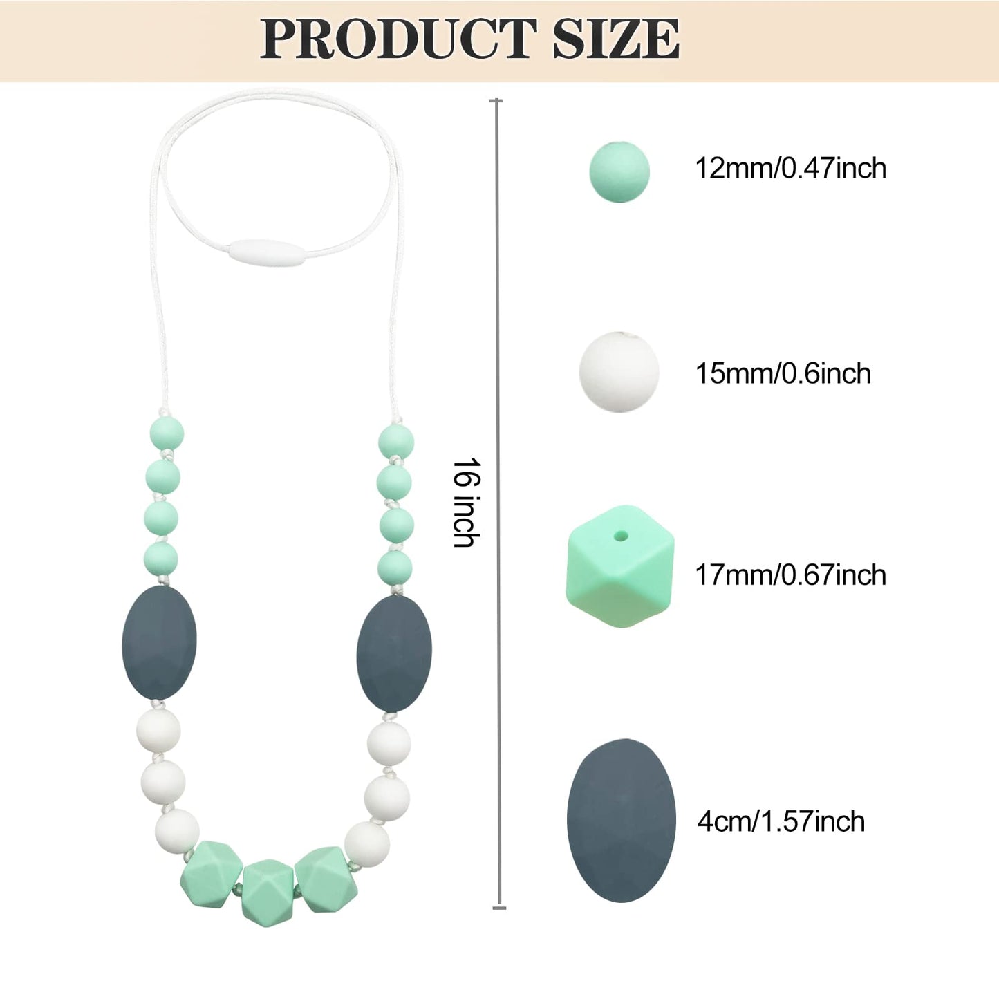 Silicone Nursing Necklaces for Mom to Wear, 2 Pack Chew Necklace for Sensory Kids, Breastfeeding Sensory Necklace for Boys, Girls to Reduces Anxiety