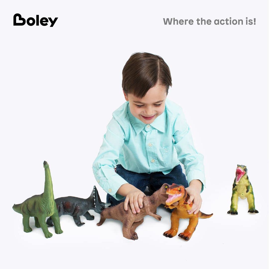 Boley Jumbo Dinosaur Toys for Kids 3-5 & 5-7 Playsets Realistic Toy for Toddlers Children Boys and Girls - Ideal for Party Favors and Birthday
