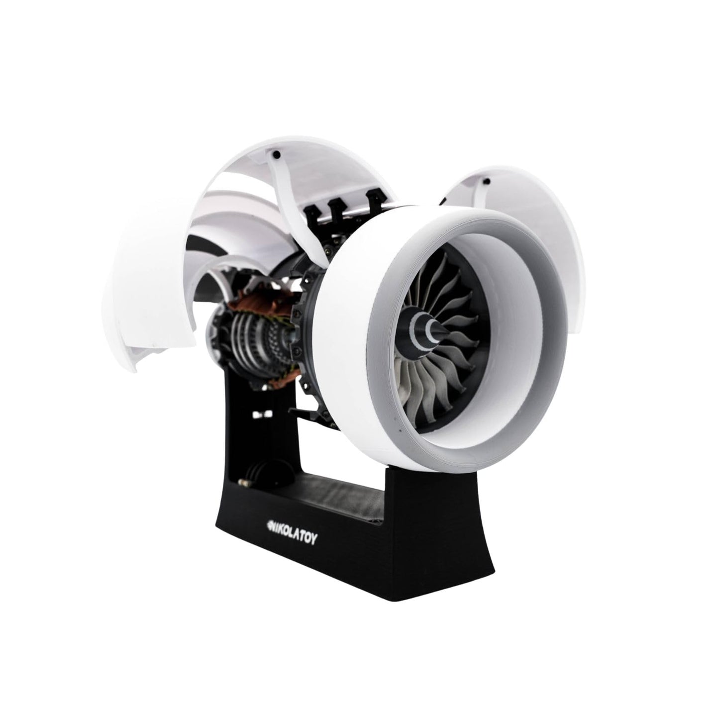 NIKOLATOY Small Size RR Trent 900 Turbofan Engine Model, High-Detail Model for Enthusiasts, Multifunctional STEM Kit for Creative Projects and Exploration (T900 Small Size) (Small Size)