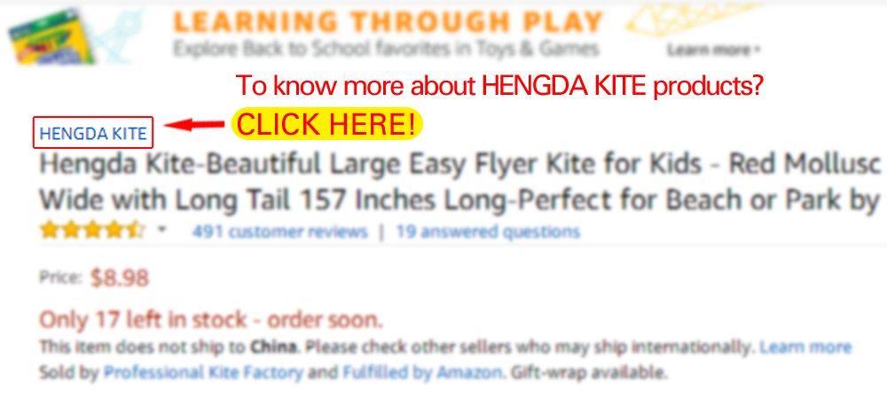 Hengda Kite Software Octopus Flyer Kite with Long Colorful Tail for Kids, 31-Inch Wide x 157-Inch Long, Large, Red