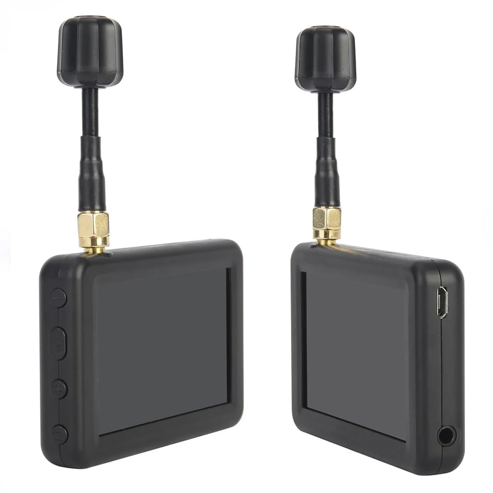 3 Inch Micro Monitor with 480x320 LCD Display Screen 5.8G 40CH Auto Search Wireless Monitor Build-in Battery For RC Multicopter FPV Drone Part RC Trucks/RC Crawler/Boats/Tank/Quadcopter (Black)