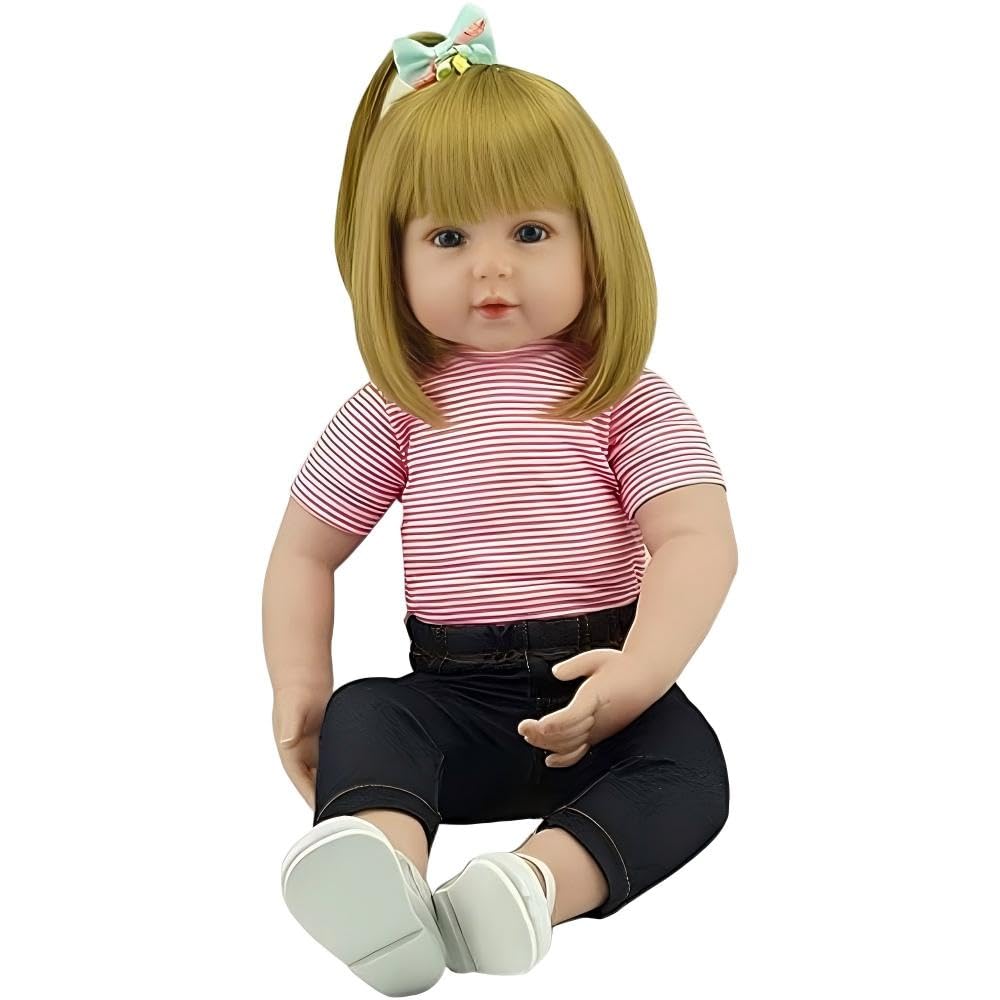 iCradle Lovely Reborn Baby Doll Girl 18 inch 45 cm Soft Body Vinyl Lifelike Baby Doll Realistic Newborn Dolls Handmade Toddler Toy for Ages 3+