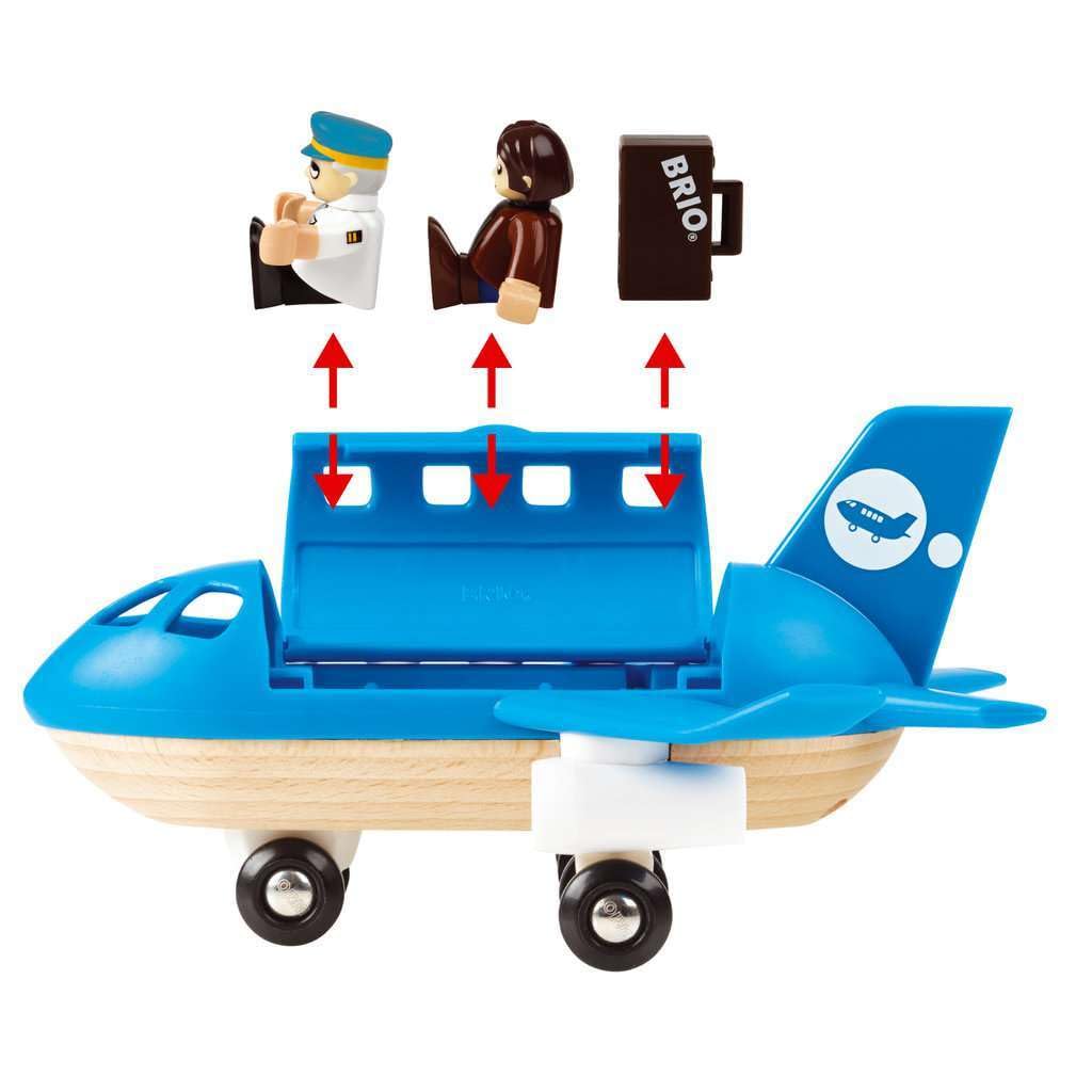 BRIO World - 33306 Airplane | Stimulating Wooden Toy Plane Set | Enhances Creativity and Logical Thinking | Compatible with BRIO Railway Toys | for Kids Aged 3+