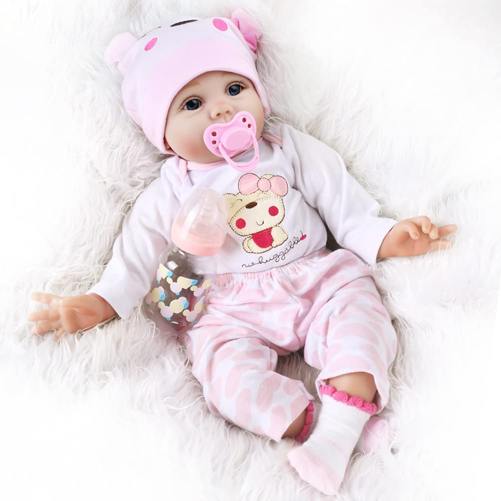 CHAREX Reborn Baby Dolls Girl - 16 Inches Realistic Soft Vinyl Newborn Baby Doll that Look Real, Best Toy for Kids Ages 3+