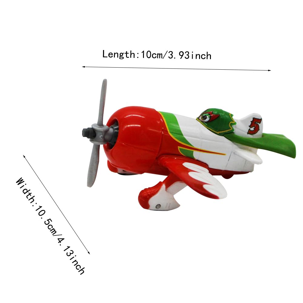 5 Pack Movie Planes Metal Diecast Airplane Toy Set, Including No. 7 Dusty, No. 5 Chupacabra, No.00 Zed, No. 13 Ripslinger and Bravo 113 (5 Pack Planes Set E)