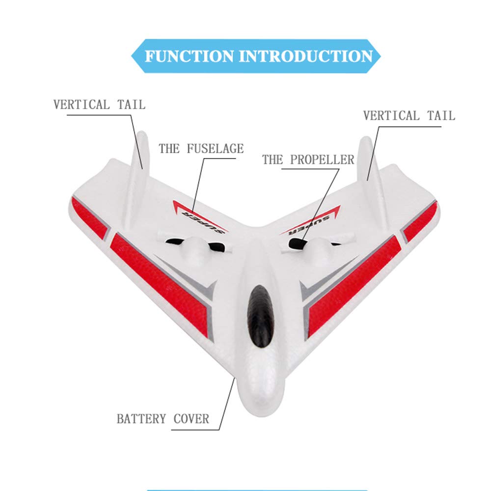 GoolRC FX601 RC Airplane, 2.4Ghz 2 Channel Remote Control Plane, Easy to Fly RC Aircraft for Beginners Teens and Adults