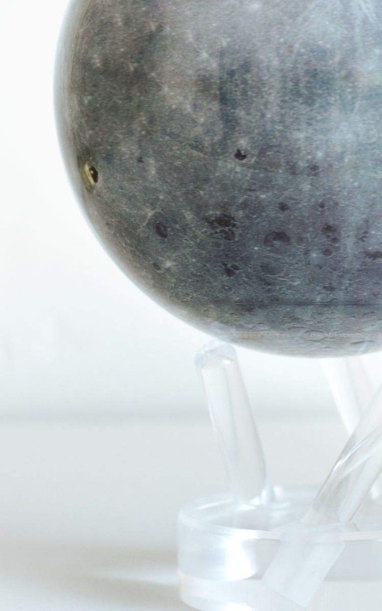 MOVA Globe - Moon Signature (6") | Rotating Lunar Globe Powered by Light | No Batteries Needed | Unique Desk Decor or Gift