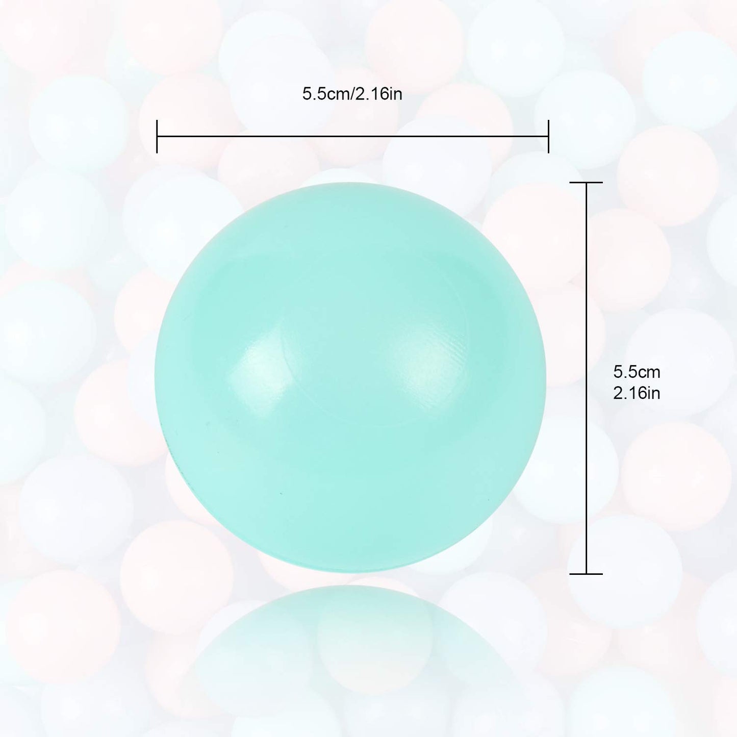 TRENDBOX 100 pcs Macaron Ball Pit Balls Plastic Balls for Ball Pit Pool Playpen Babies Kids Children Birthday Parties (100 pcs)