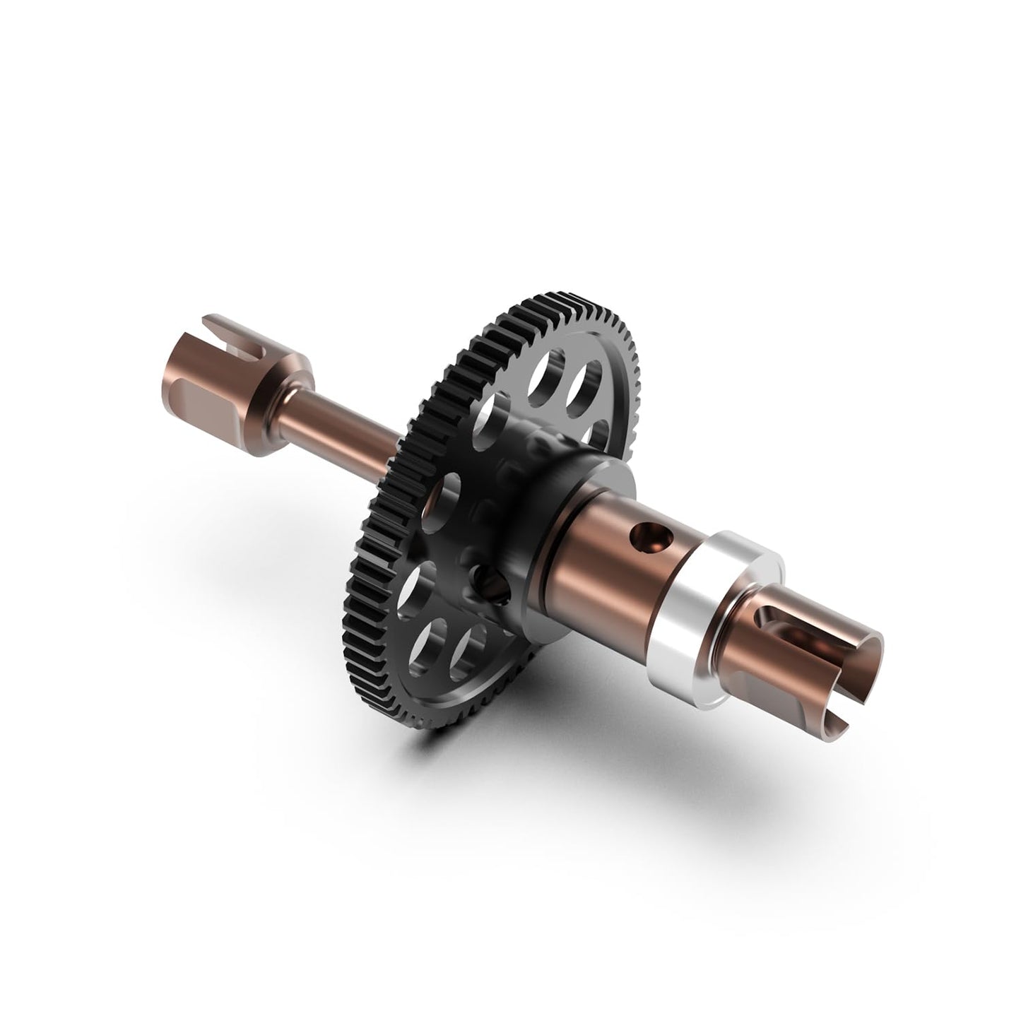 AMORIL Upgraded S2 Alloy Steel 60T CNC Central Gear DriveShaft for Mini 1/10 Remote Control Truck RZ001G-A,Part Number R11144