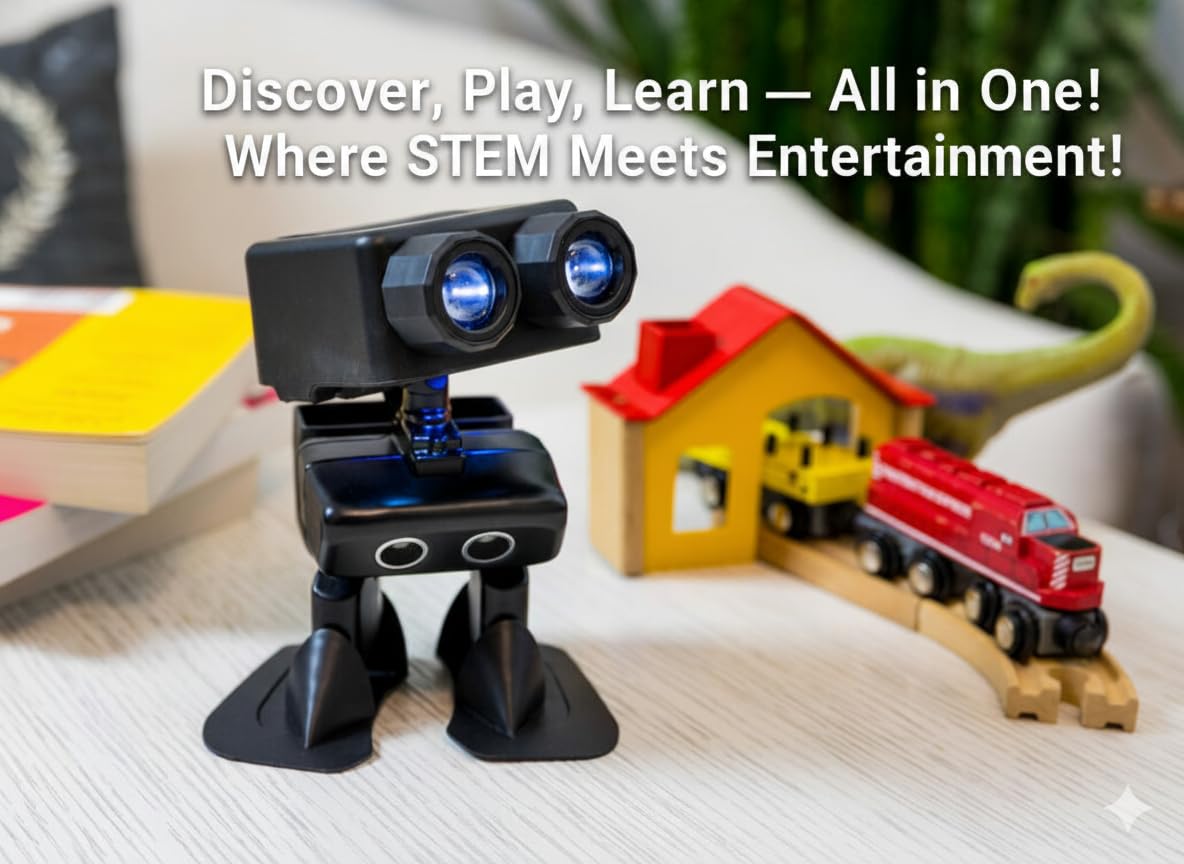 RobotGyms Robot PU – Adorable Micro:bit Humanoid | STEM Toy | Programmable, Interactive & Upgradable | Walks, Dances, Talks & Sings | Self-Balancing | Remote & Autopilot | 30+ Free Online Classes