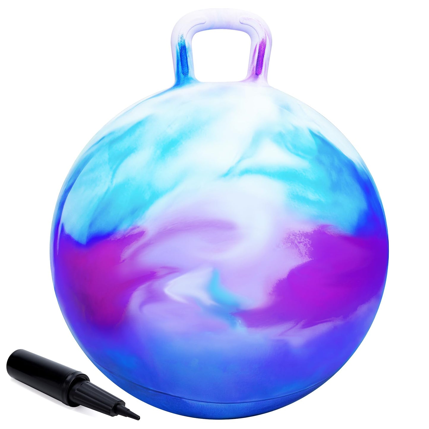 Upper Rider Hopper Ball for Kids 3-6, 18" Hippity Hop Balls, Outdoor Toys for Kids Ages 4-8 Bouncy Ball with Handle, Hopping Ball Birthday/Easter Gift Cloud