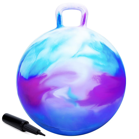 Upper Rider Hopper Ball for Kids 3-6, 18" Hippity Hop Balls, Outdoor Toys for Kids Ages 4-8 Bouncy Ball with Handle, Hopping Ball Birthday/Easter Gift Cloud