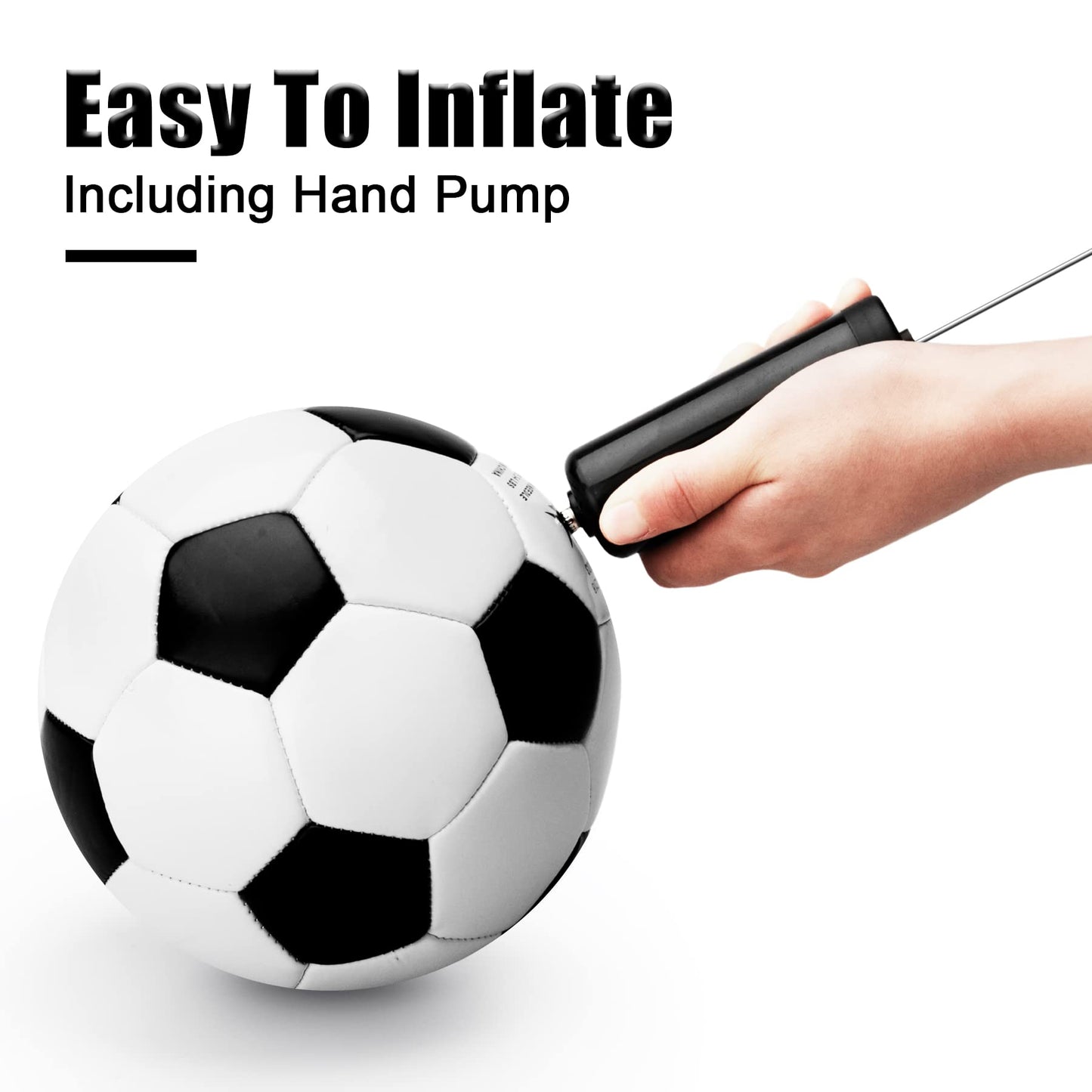 Kids Soccer Balls Size 3 with Pumps - Set of 2 Soccers and 2 Pumps - Official Size & Weight - Classic Indoor Outdoor Soccers Soft Cover - Ideal Gifts for Toddler Kids Boys Girls 2 3 4 5 6 7 8 Years