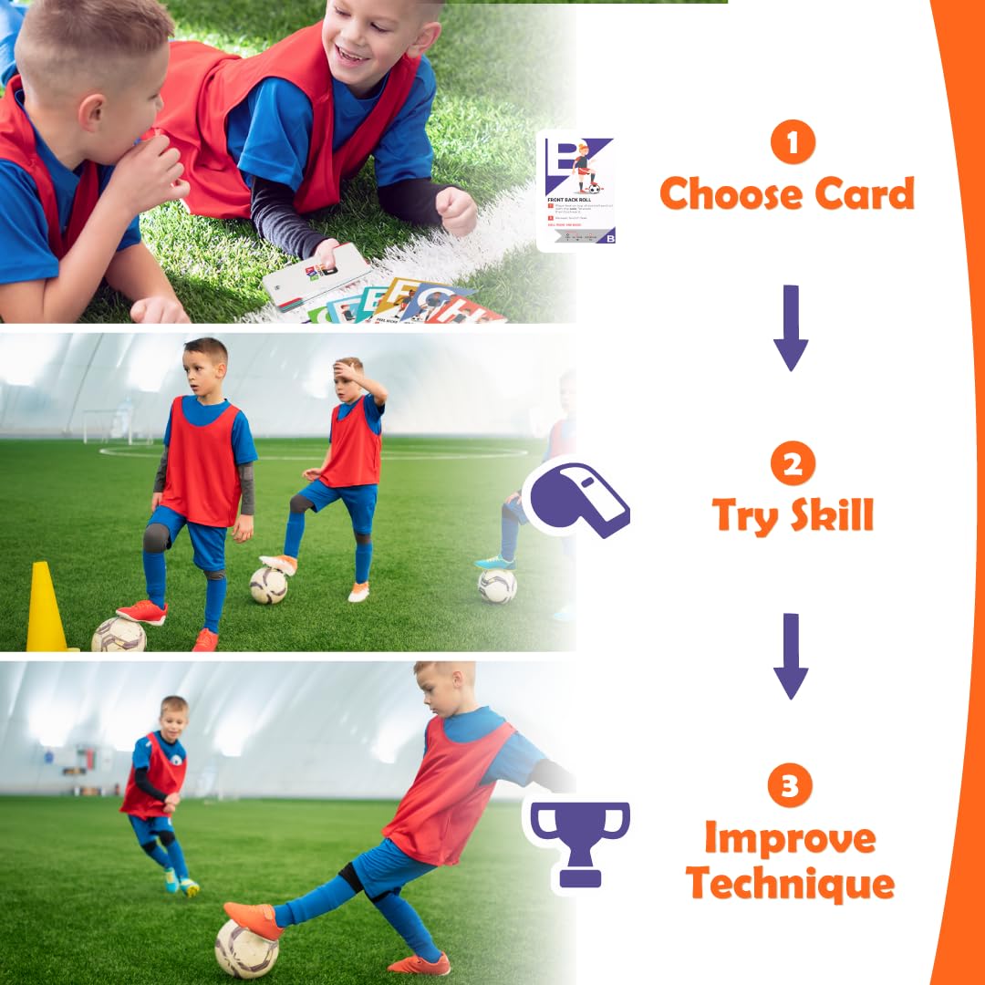UVU Training KickDeck ABC Soccer Cards for Kids 4+ | Fun Alphabet Soccer Drills for Footwork, Ball Control & Coordination | Screen-Free Practice at Home & Outdoors