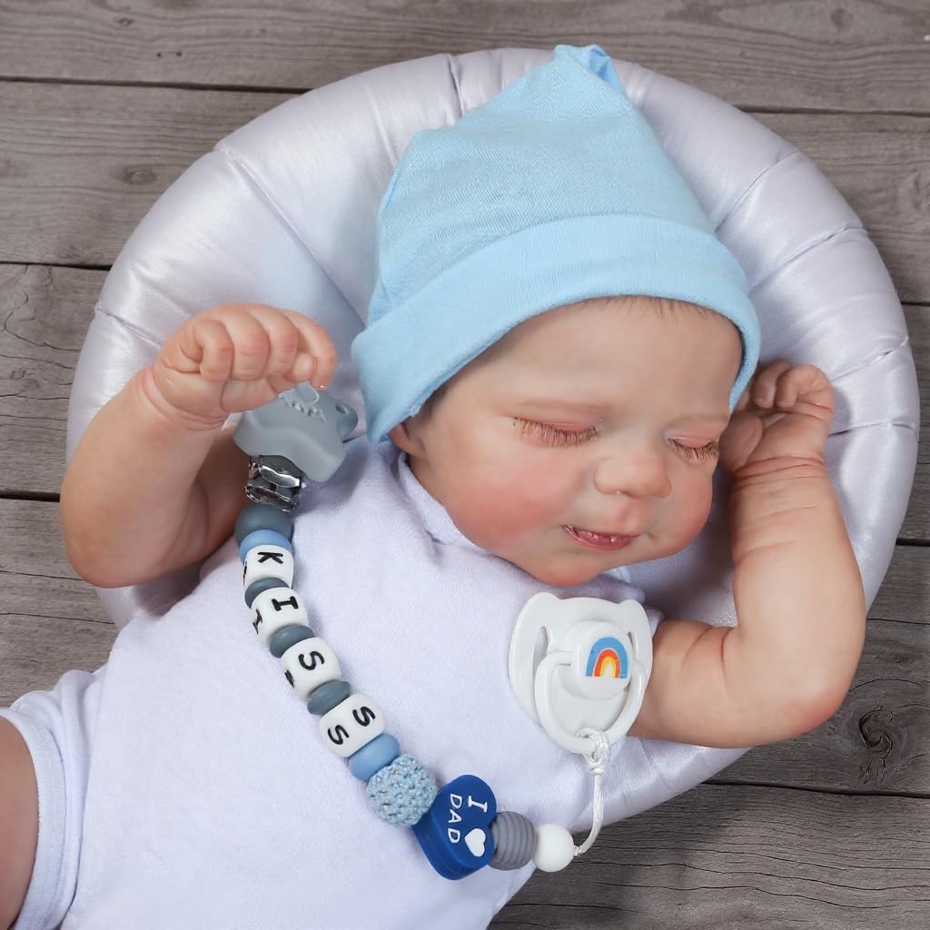CHAREX Realistic Reborn Baby Dolls Boy - 18 Inch Newborn Sleeping Baby Dolls, Lifelike Reborn Baby Dolls with Weighted Soft Cloth Body Birthday Gift Toy for Age 3+