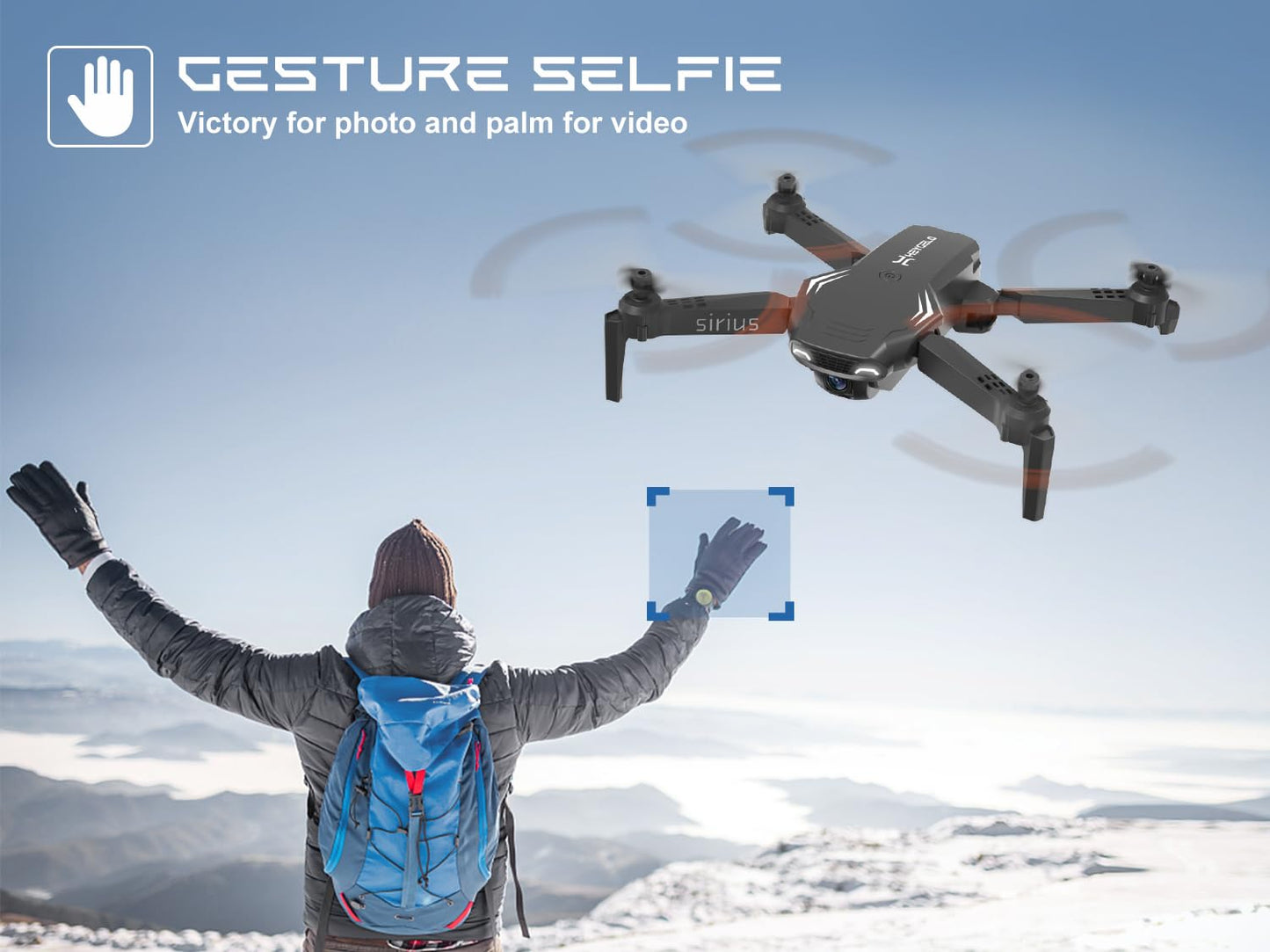 Foldable Drones for Kids Beginners - With 1080P HD Camera, FPV Remote Control Quadcopter, One Key Start/Land, Altitude Hold, 2 Batteries RC Helicopter Toys Gifts for Boys (Black)
