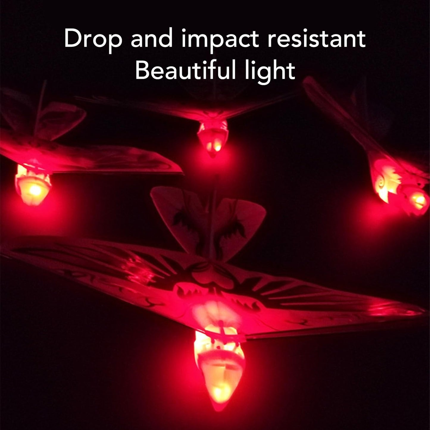 Flying RC Bird Toy 2.4GHz USB Charging LED Flapping Bird for Indoor Outdor (Pinkish)