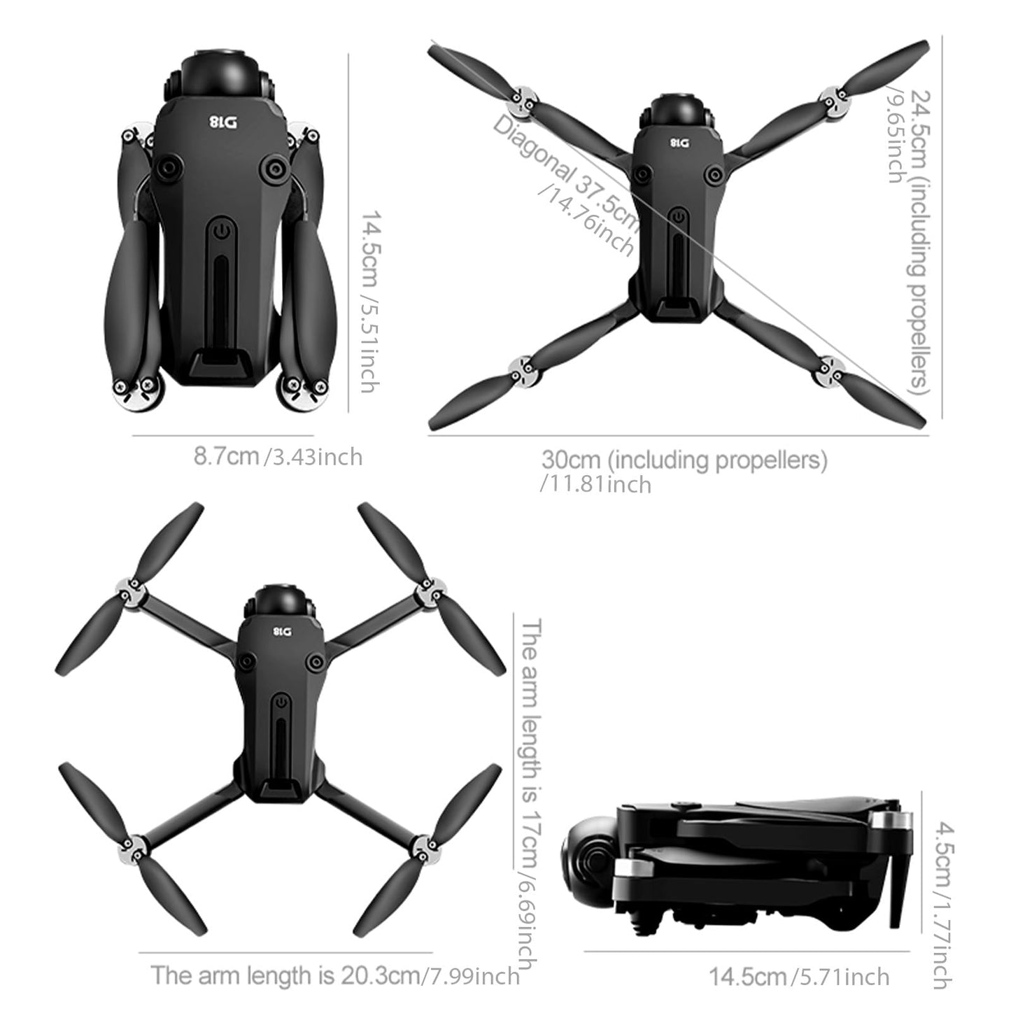 QQCHGOL Drone with Dual 2K HD Camera for Adults&Beginner, WiFi FPV Drone,LCD Screen RC,Gesture Selfie&Waypoint Flight,150 Tilt Camera,One-Key Takeoff/Landing,45Min Flight,2 Batteries,Gift for Men