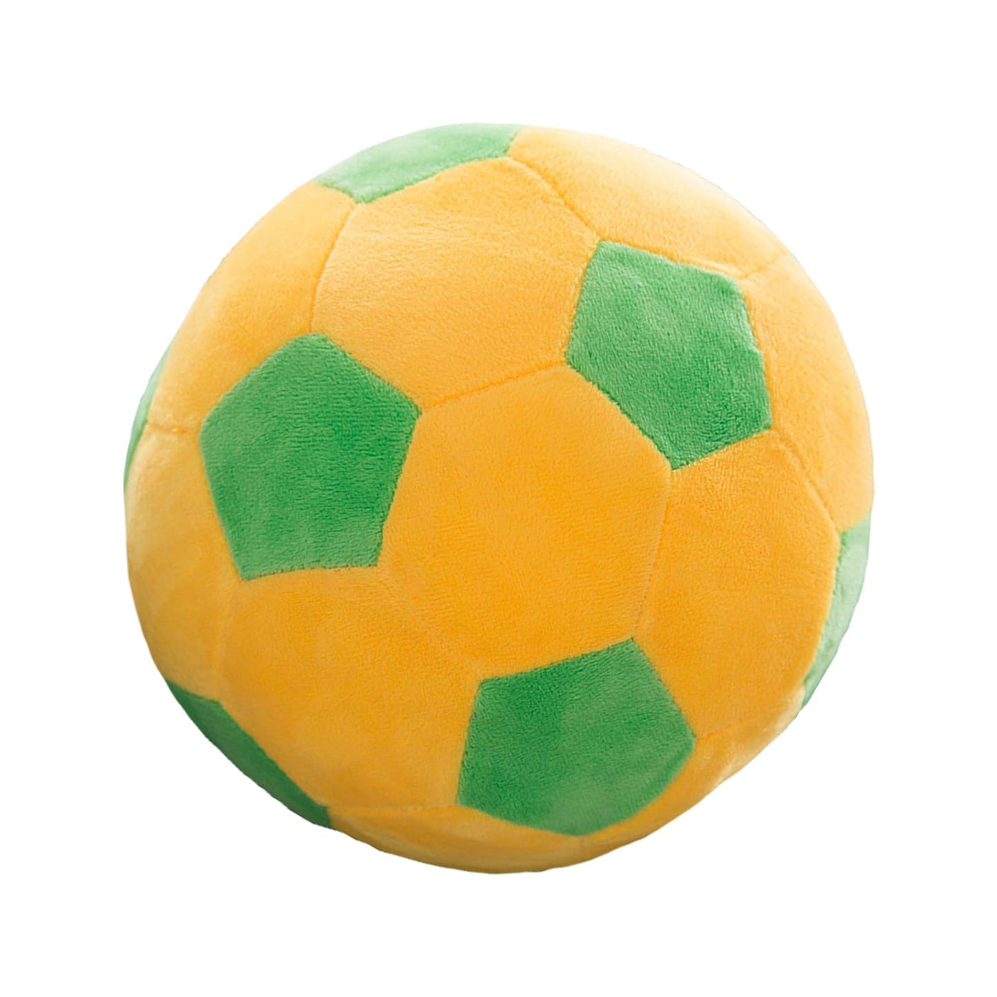 zhidiloveyou 9" Plush Soccer Ball Stuffed Toy, Plush Football Pillow Soccer Gift for Kids, Yellow-Green