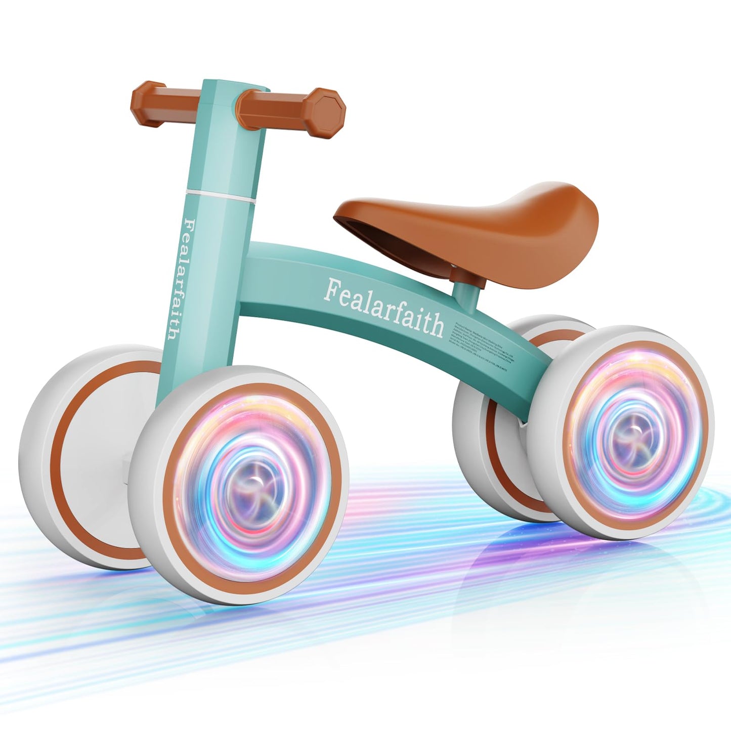 Baby Balance Bike for 1 Year Old Boys Girls, Toddler First Bike with 4 Colorful Lighting Wheels | 10-36 Month Toddler Balance Bike | First Birthday Gifts (Robbin's Egg Blue)