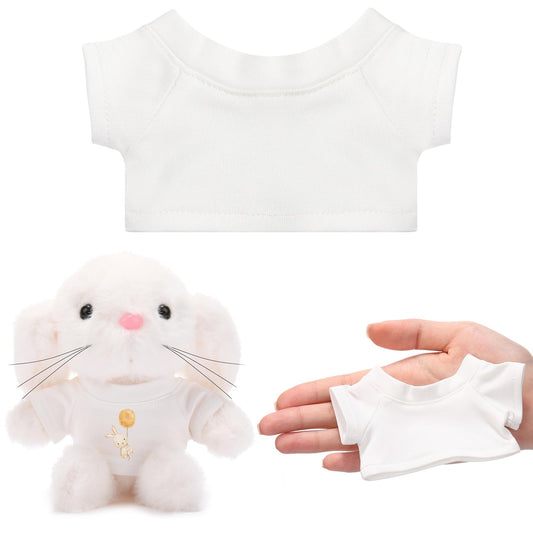 Litherr S Stuffed Animal Clothes Tshirt Fit 6 Inch Plush Animal Tiny Blank 17cm Stuffed Doll Shirt Accessory Make Your Unique Stuffed Doll Outfit