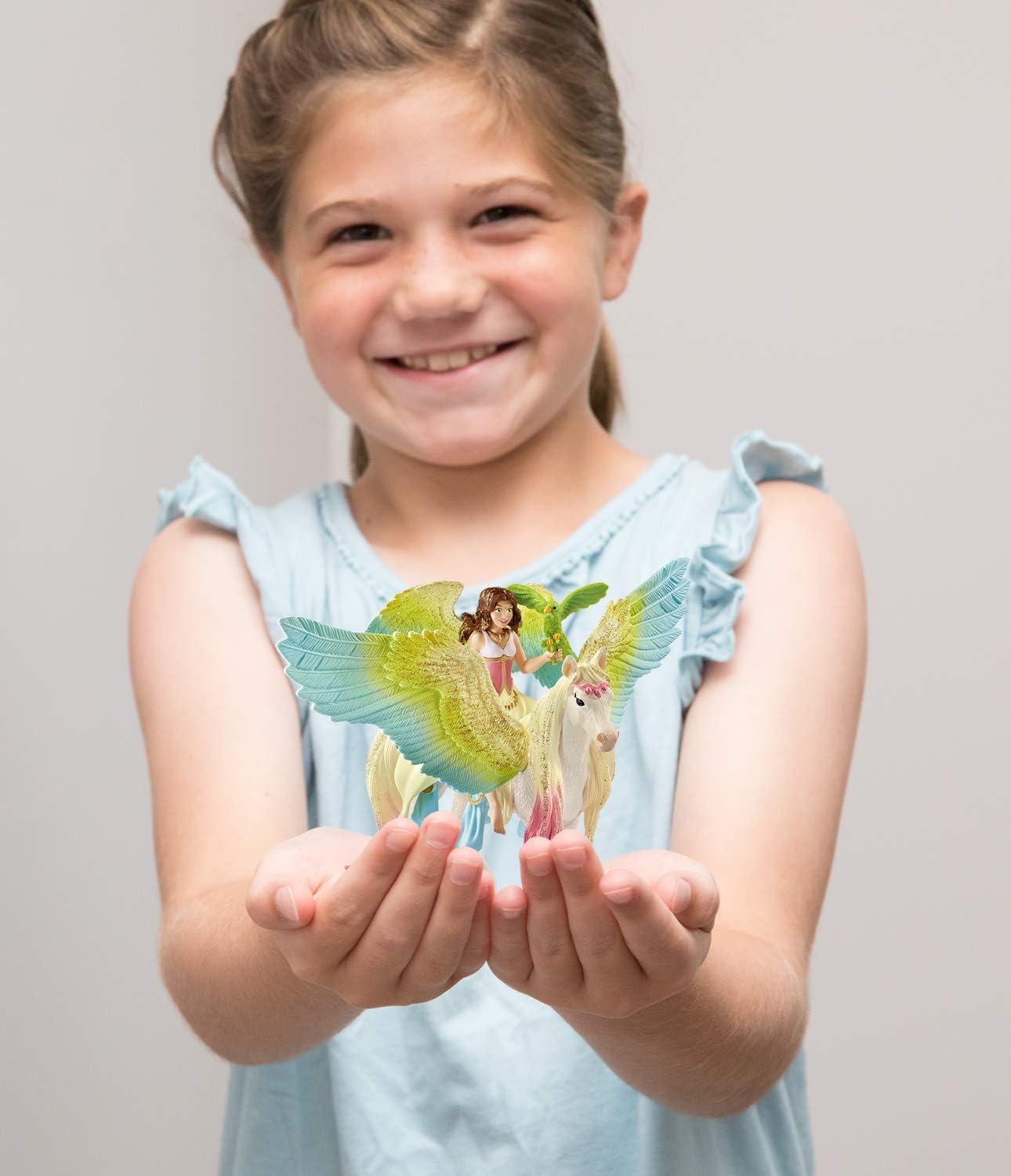 Schleich Bayala - 3 PC Surah and Pegasus Fairy Toy Set - Poseable Fairy Figurine, Unicorn Figure with Magnetic Saddle - Fantasy Playsets for Girls and Boys - Imaginative Play for Kids Ages 5+ | 70566