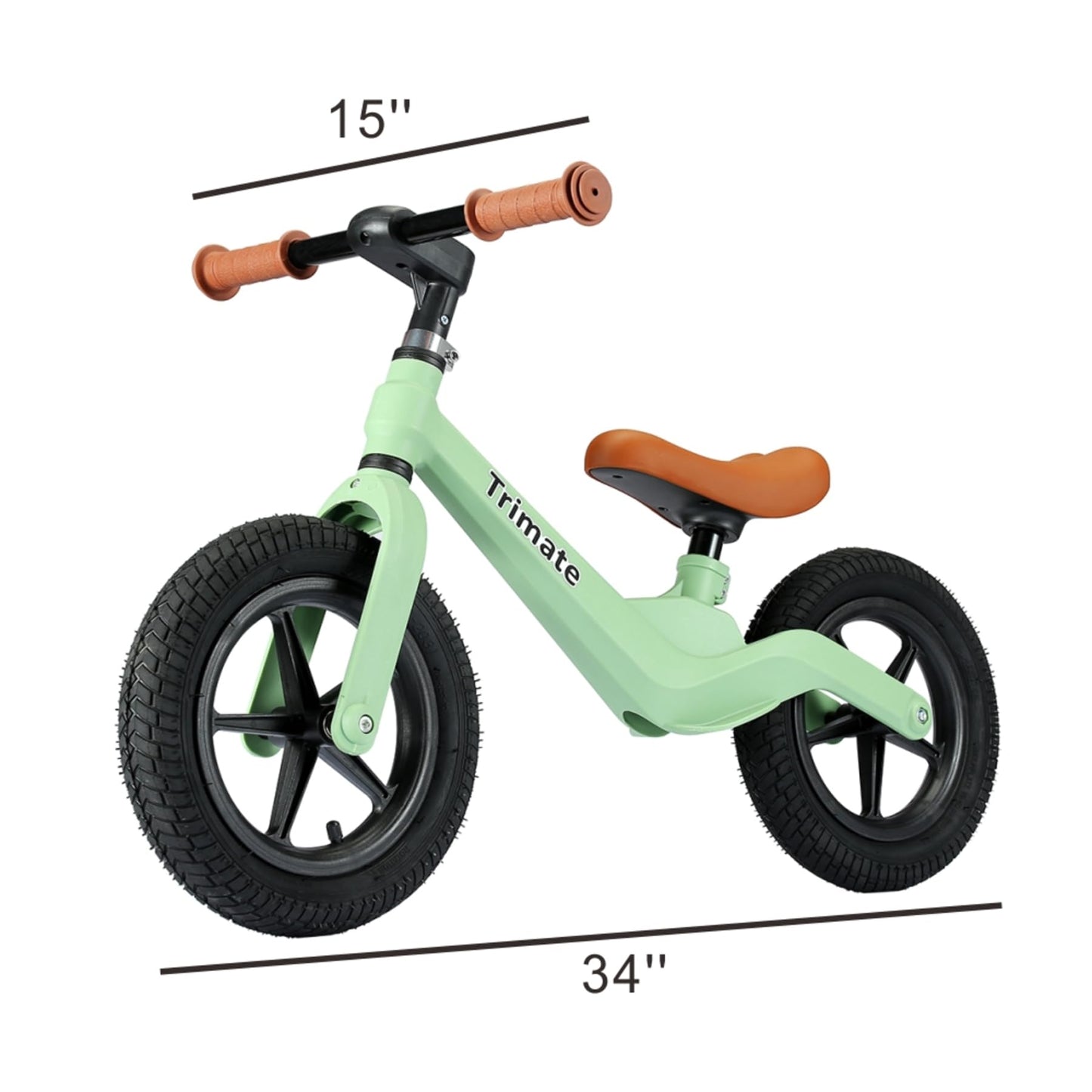Trimate ToddlerPro Balance Bike for 3-5 Year Olds - Adjustable No Pedal Sport with 12" Inflated Tires - Perfect for Boys & Girls - Develops Balance & Coordination Skills