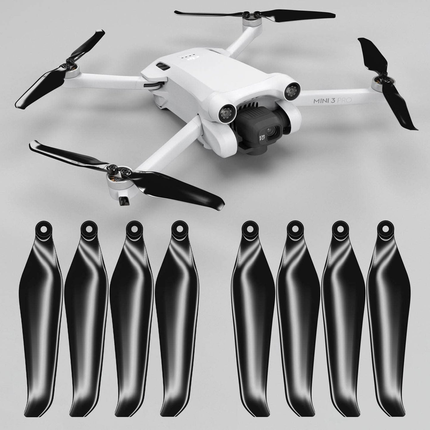 Master Airscrew Bundle - Stealth Propellers for DJI Mini 3 Pro & Mini 4 Pro - Black + Electric + Blue