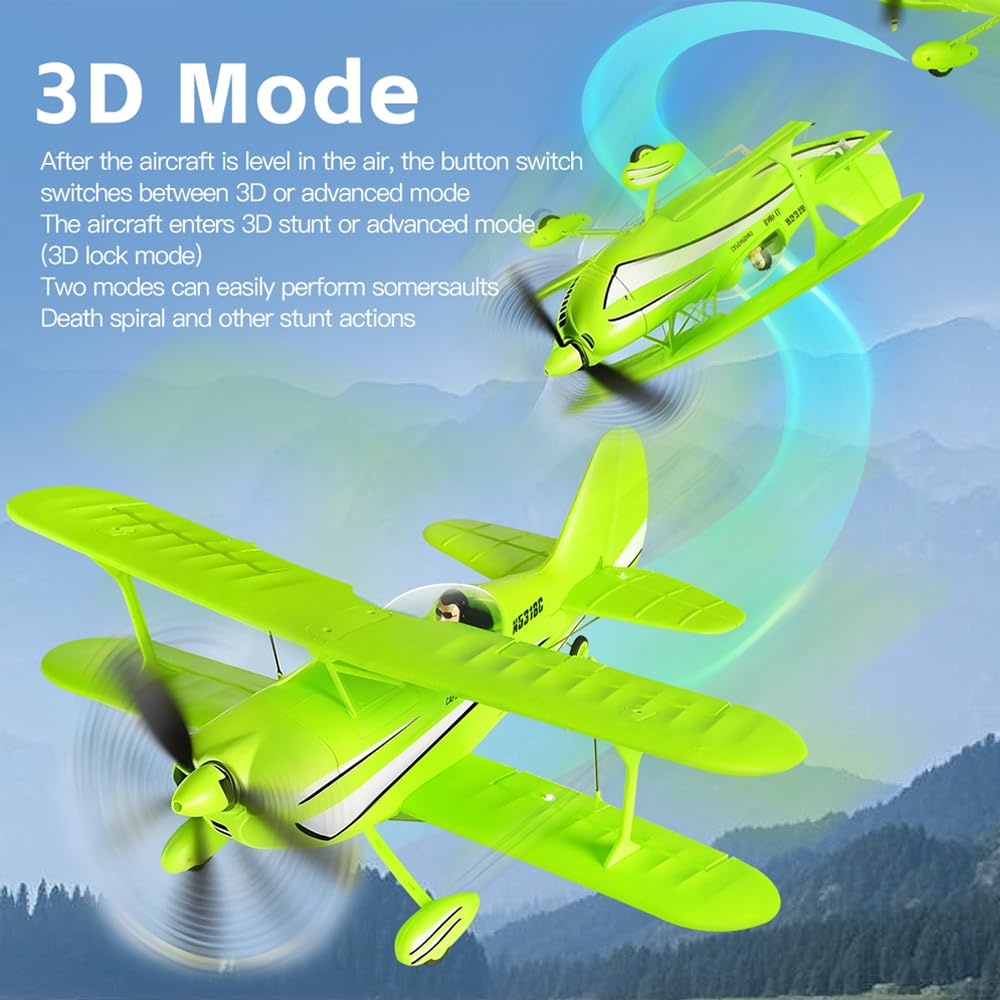 Park10 Toys RC Plane 4CH A310 Biplane RC Airplane for Adults Beginners 3D/6G 1504 Brushless Motor Remote Control Plane EPP Foam 2.4G Fixed-Wing Model Plane with 2 Batteries