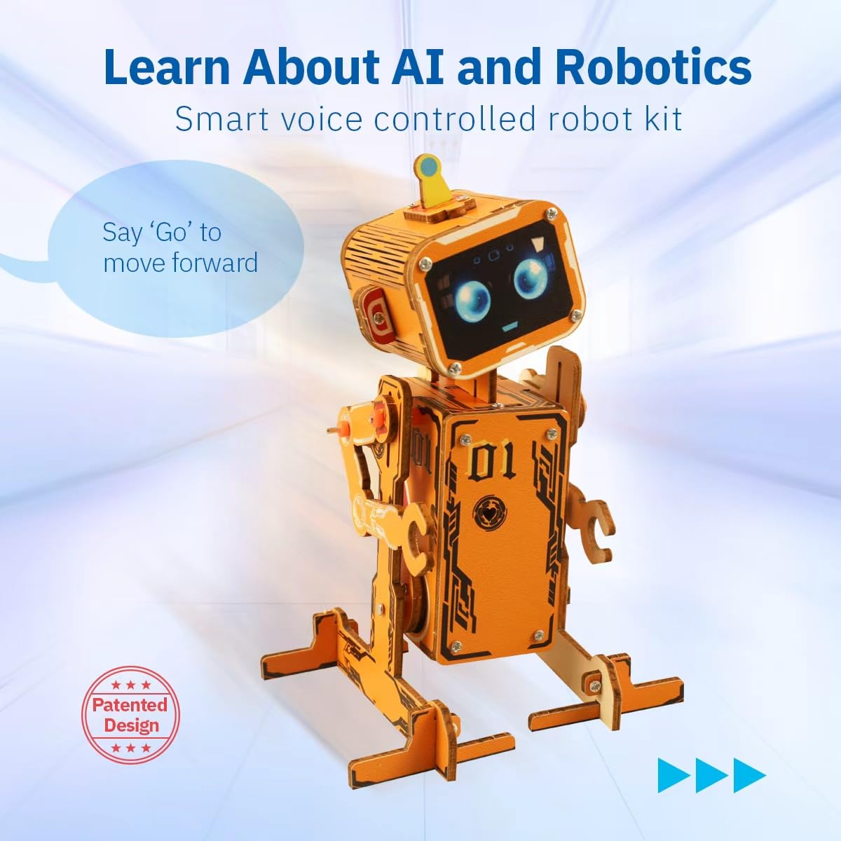 Giggleway STEM Robotics Kit for Kids 8-12, DIY Voice-Control Interactive Robot Building Science Kit for Kids Age 8-12, for Science & Tech Enthusiasts