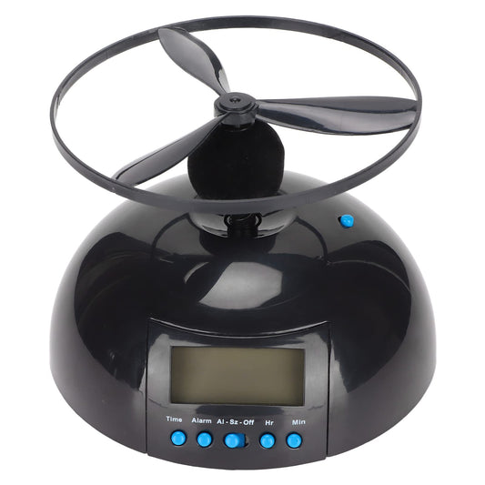 Flying Alarm Clock with Helicopter Propeller – Moving Alarm Clock on Wheels for Heavy Sleepers, Digital LED Run Away Gadget Clock, Creative Gift for Bedroom & Office Use