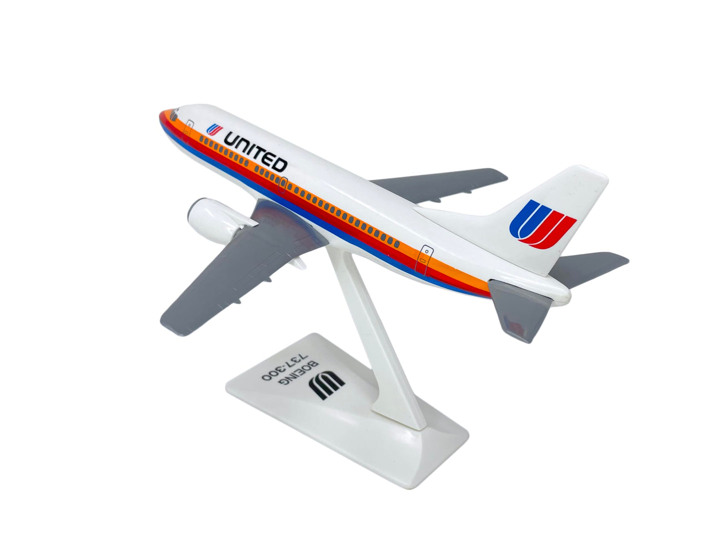 Flight Miniatures United (76-93) 737-300 1:180 Scale - Plastic Snap-Fit Model Airplane - Collectible Replica of United Airlines Aircraft - Part #ABO-73730F-003