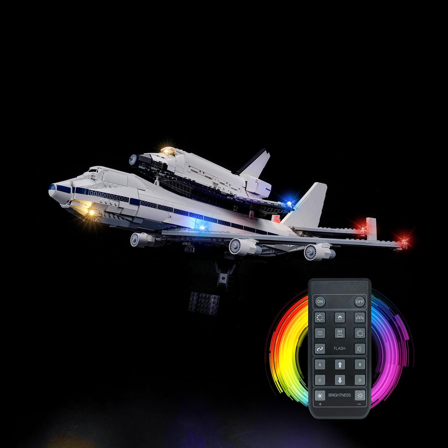 Brickshining LED Lighting Compatible with Lego Shuttle Carrier Aircraft 10360，Light Kit Compatible with Lego 10360, NOT Included The Model Set - JUST Lights
