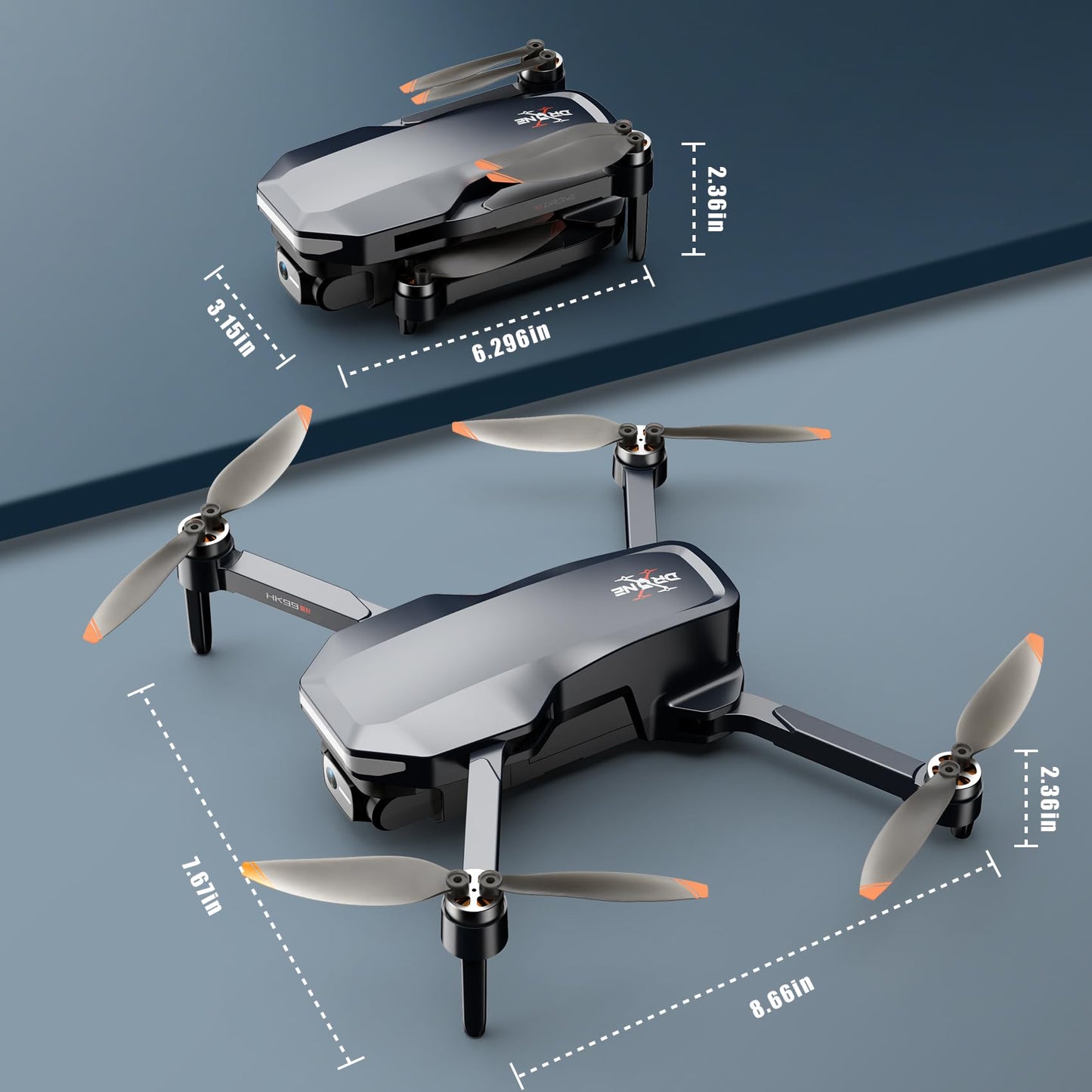 GPS Drone with 4K Camera for Adults, Foldable RC Quadcopter with 1312ft Range Video Transmission, 48 Mins Flight Time, Auto Return, Follow Me, Circle Fly, Waypoint Fly, Gesture Control