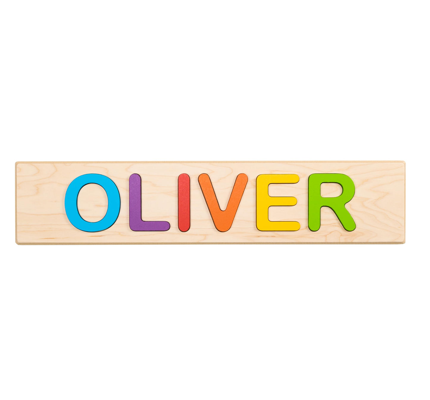 Fat Brain Toys Fat Brain Toys Wooden Personalized Name Puzzles for Toddlers 1-3+, Custom Puzzles, Flat Rate up to 9 Letters