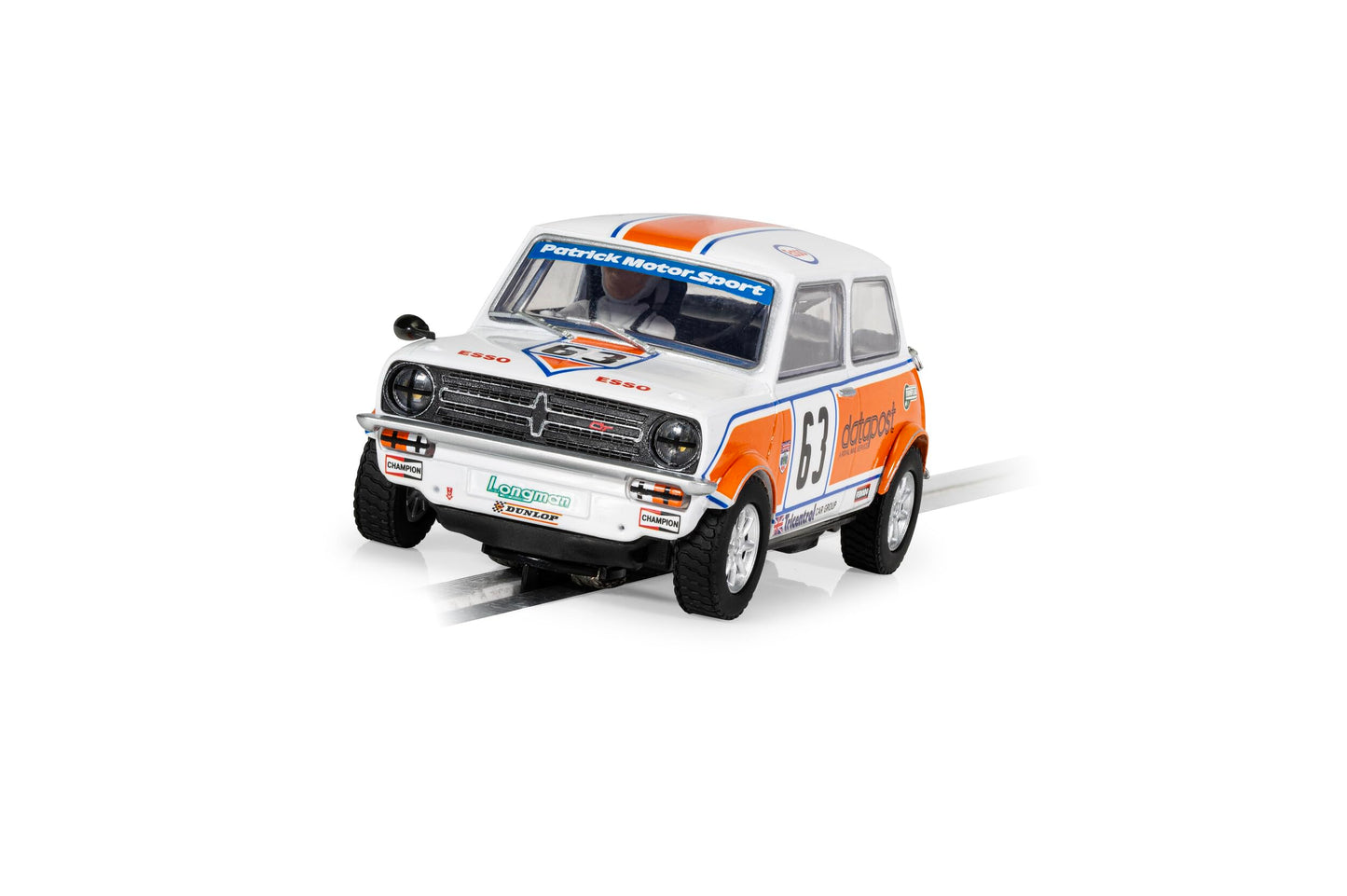 Scalextric Mini 1275GT Data Post Alan Curnow 1979 BSCC 1:32 Slot Race Car C4413
