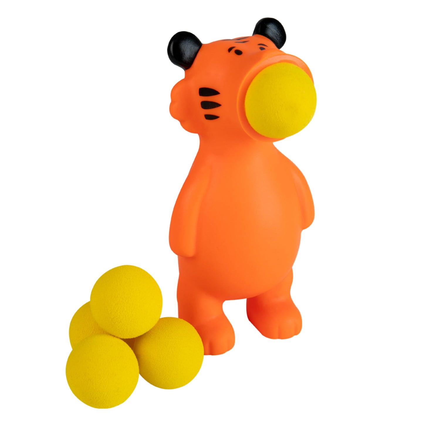 ORB Curiosities Pop-Petz Ultra Zoo 2 Pack - Gorilla and Tiger Squeeze & Launch Ball Popper Toys w/ 5 Foam Balls Each - Ball Shooting, Stress Relieving, Squishy Sensory Animal Toys for Kids