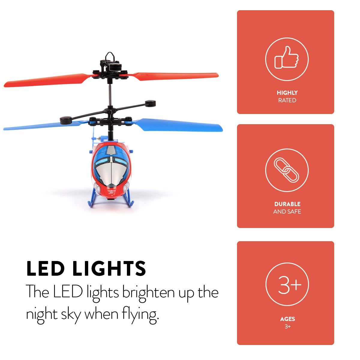 World Tech Toys Transformers Optimus Prime Infrared Motion Sensing Helicopter - Official Transformers Licensed Product for Kids Ages 6 7 8 9 10 11 12