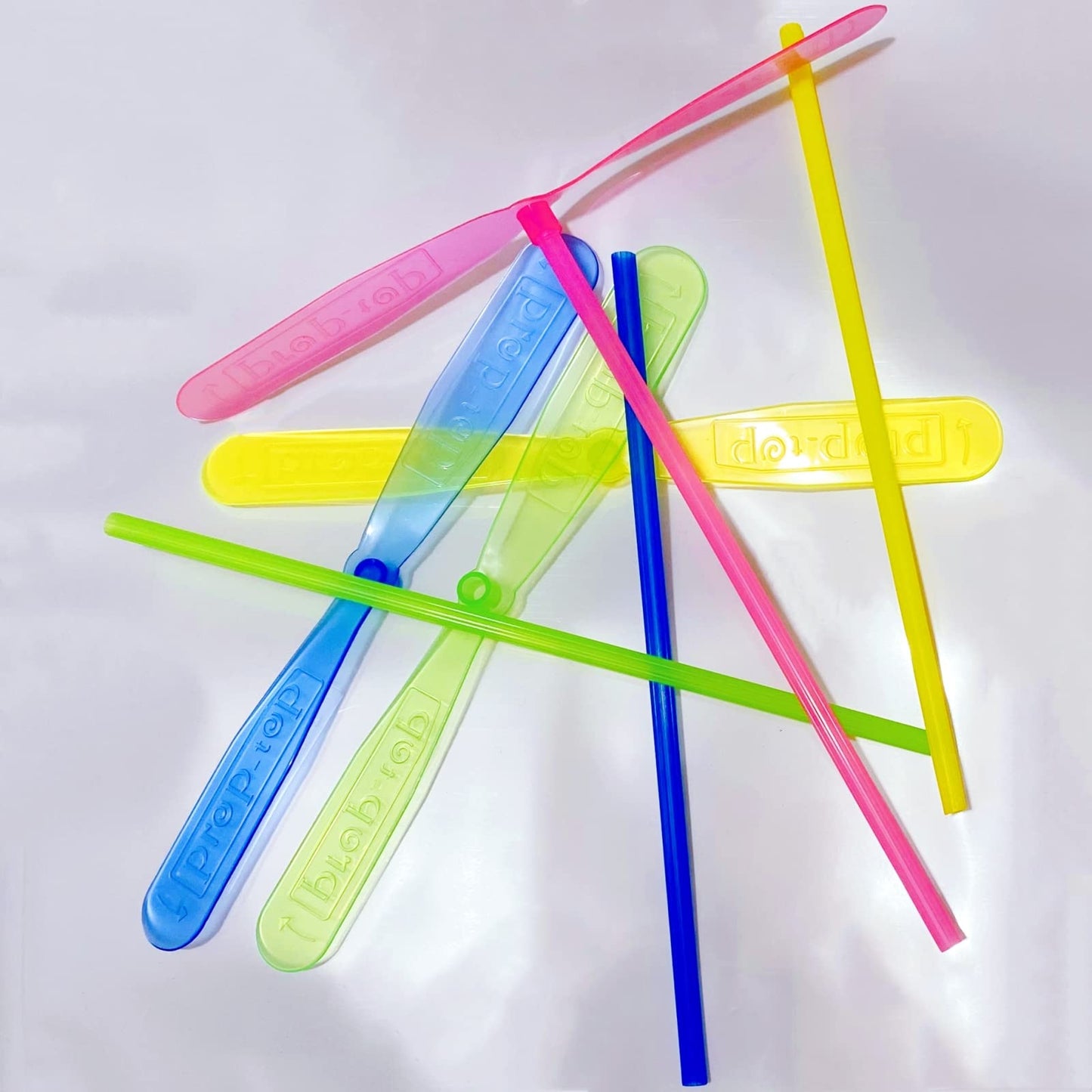 LCPQMZGH 240 Pieces Hand Helicopter Spinner Hand Rub Plastic Propeller Outdoor Flying Plastic Dragonfly Toy Color Toy