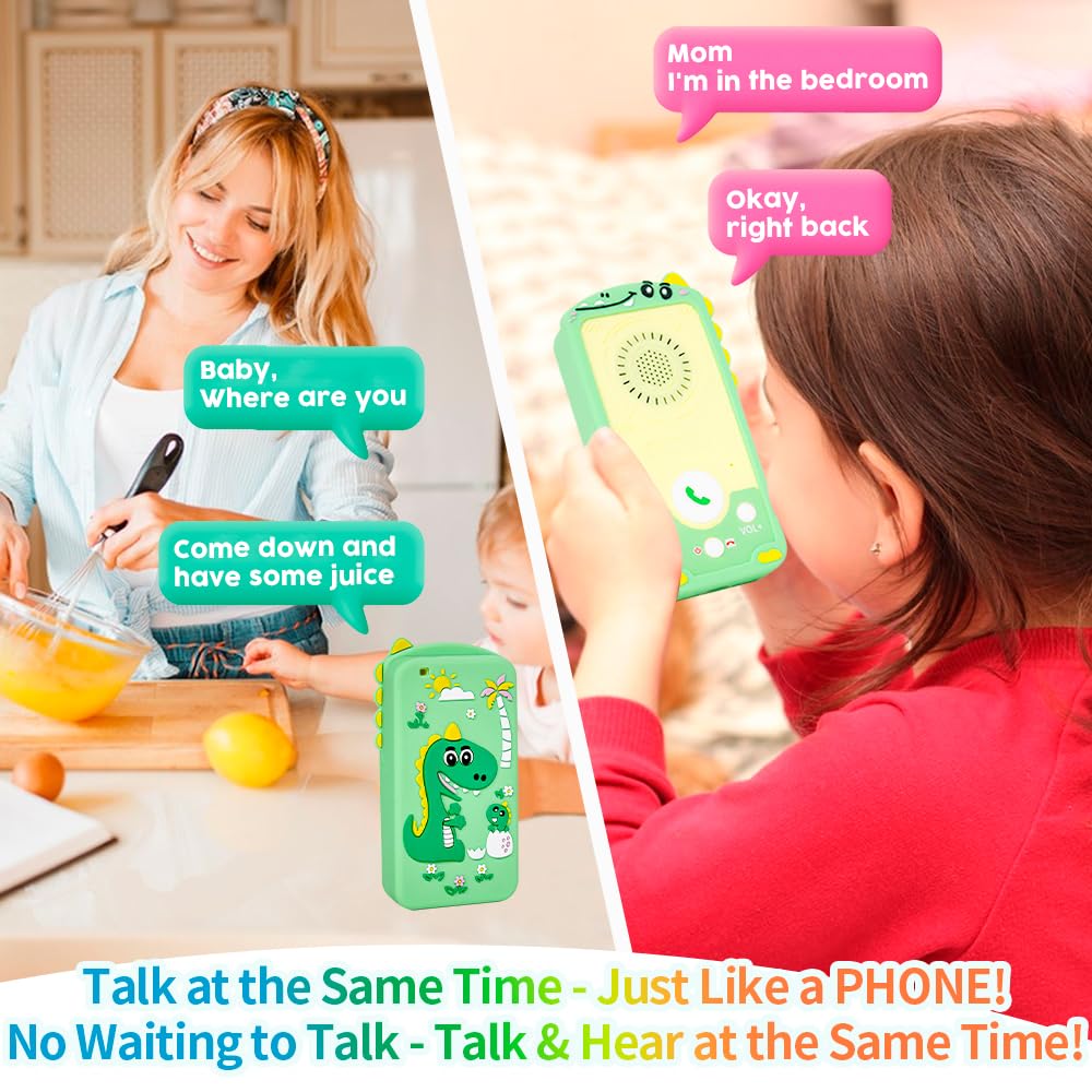 Walkie Talkies for Kids 2 Pack,Valentines Kids Gifts Instant Talker Long Range Chat Mode Talk & Hear at the Same Time Rechargeable Gift for 3-9Years Girls Boy Outdoor,Games, Hiking,Camping