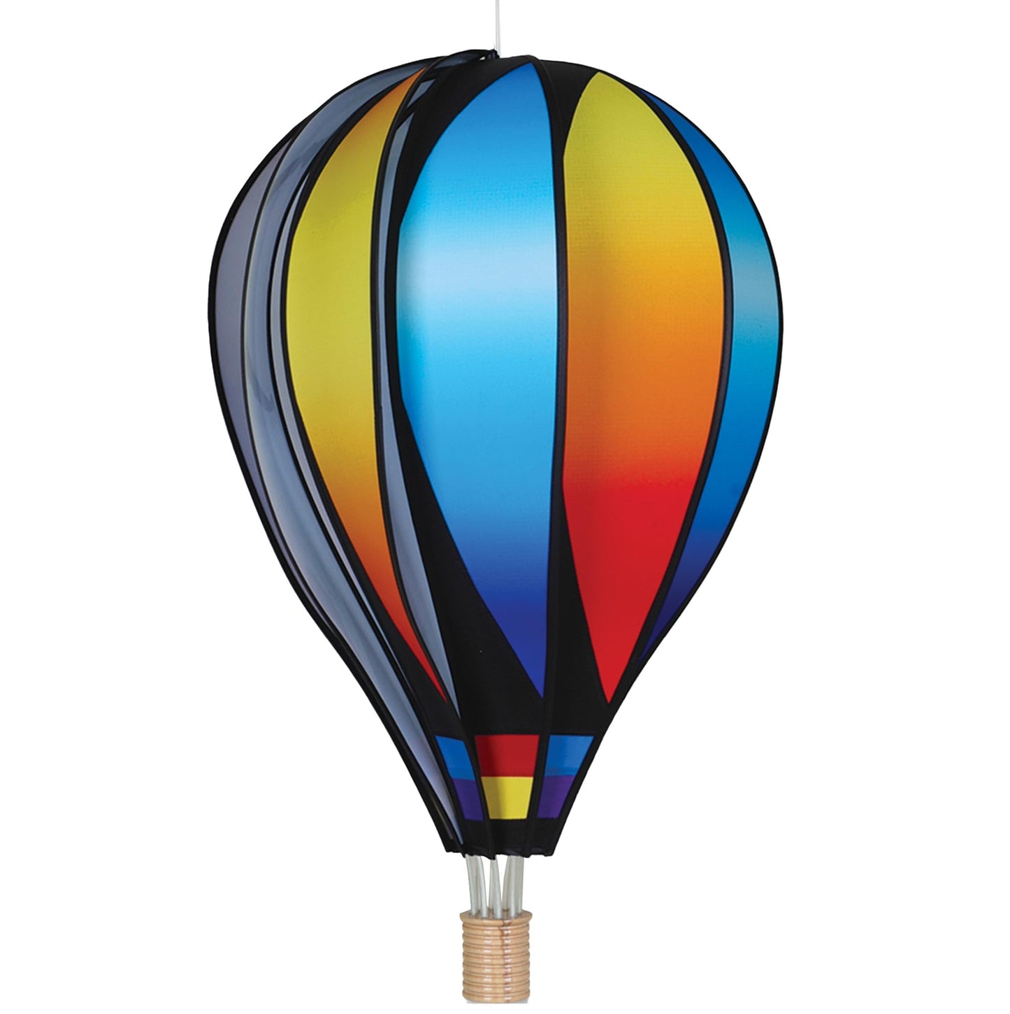 Hot Air Balloon Hanging Garden Spinner 26" - Vibrant Sunset Gradient Design, Weather-Resistant Outdoor Decor, Durable & Lightweight for Patios, Yards, and Gardens - Eye-Catching Wind Spinner